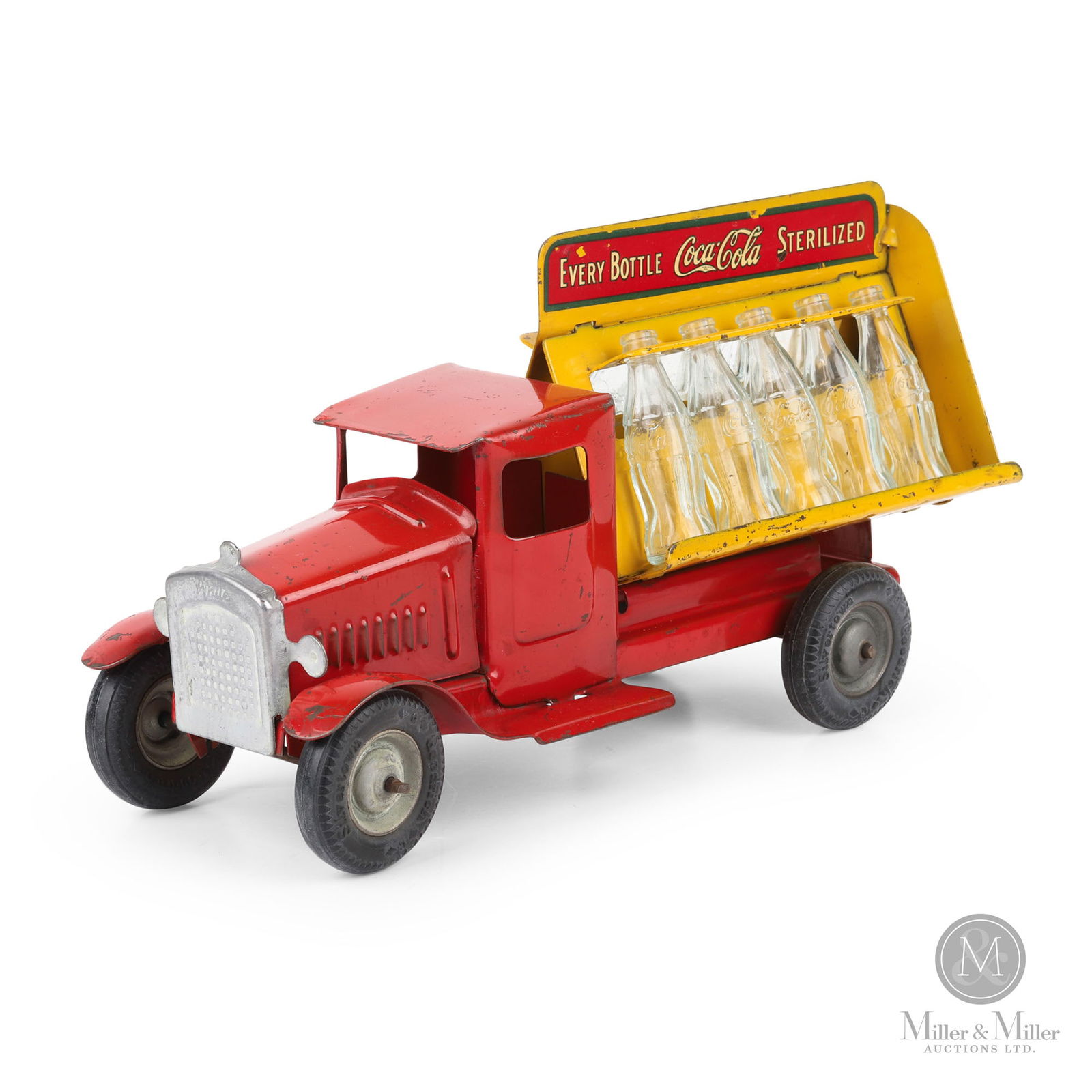 Metalcraft Coca-Cola Delivery Truck: American. 1930s. Pressed steel. A great toy and advertising collectible. Hard-to-find with original miniature glass bottles. The Metalcraft Corp. was primarily known for its Coca-Cola trucks, which st