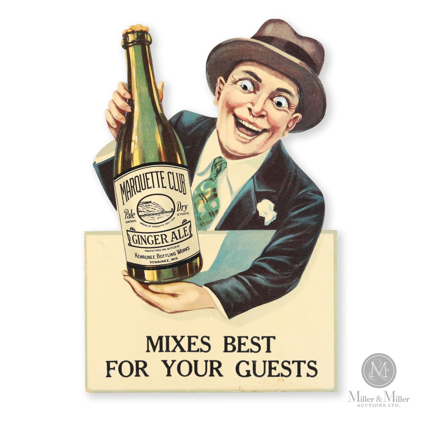 Marquette Club Ginger Ale Easel Back Counter Display (1 of 4)