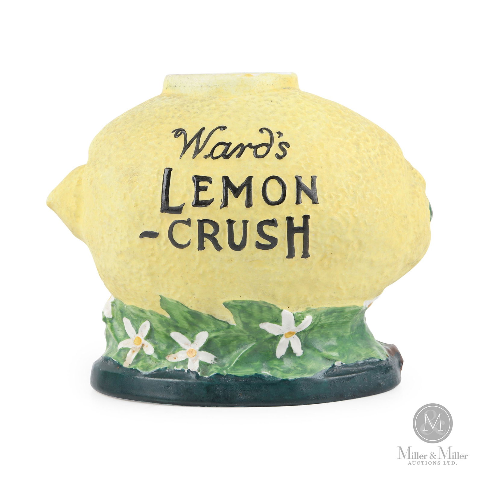 Ward's Lemon Crush Soda Fountain Syrup Dispenser: American. 1920s. Porcelain. 9" x 11"x 7.5". From the late John (Don) Ferguson Collection.