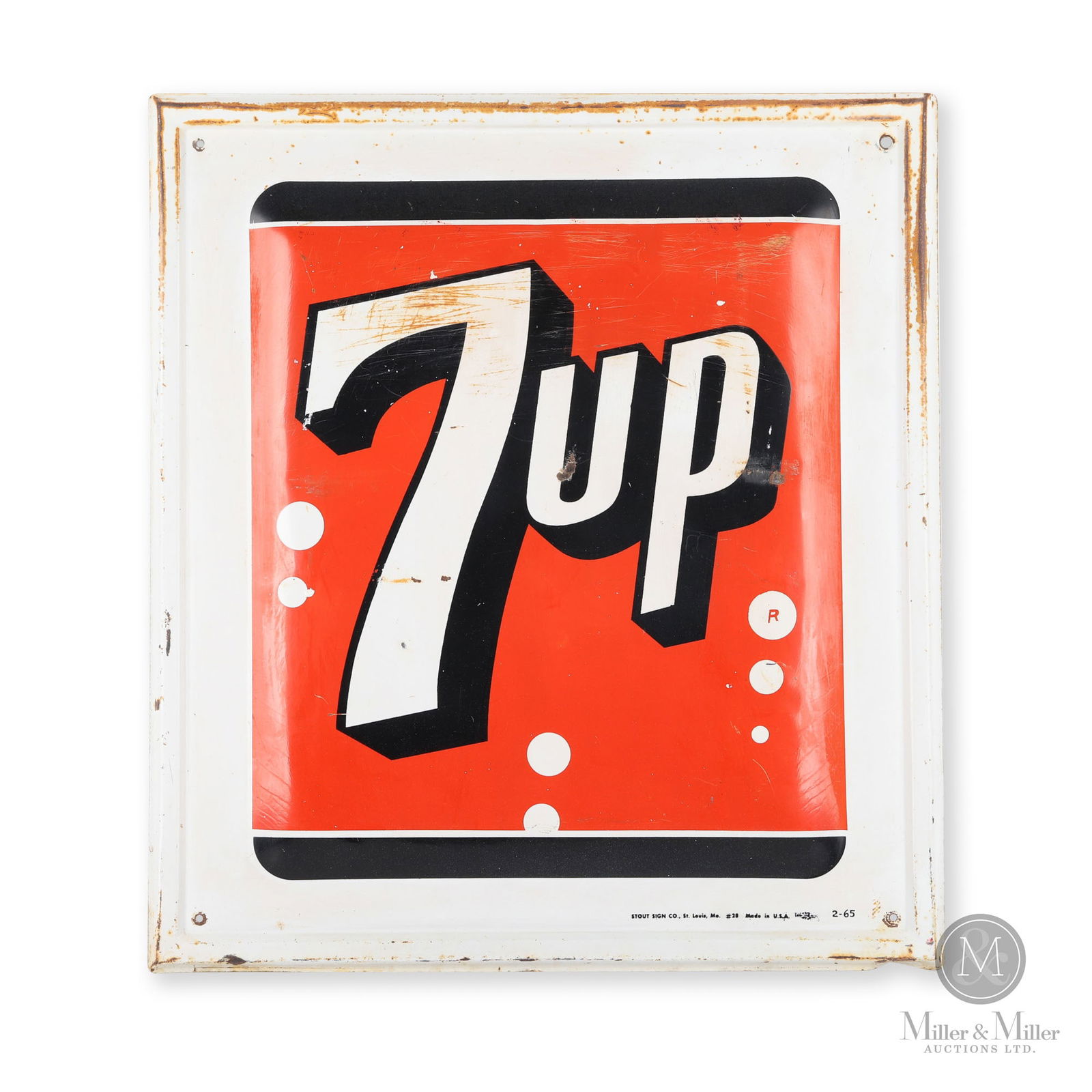 Seven-Up 1964 Self-Framed Sign (1 of 7)