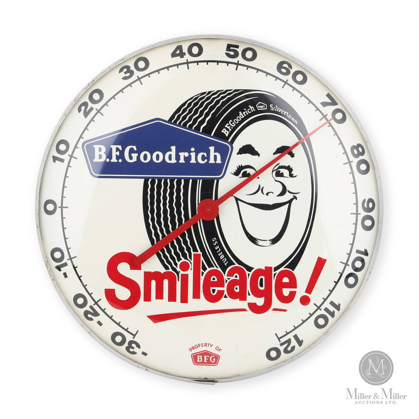 B.f. Goodrich Tires "smileage" Thermometer Auction
