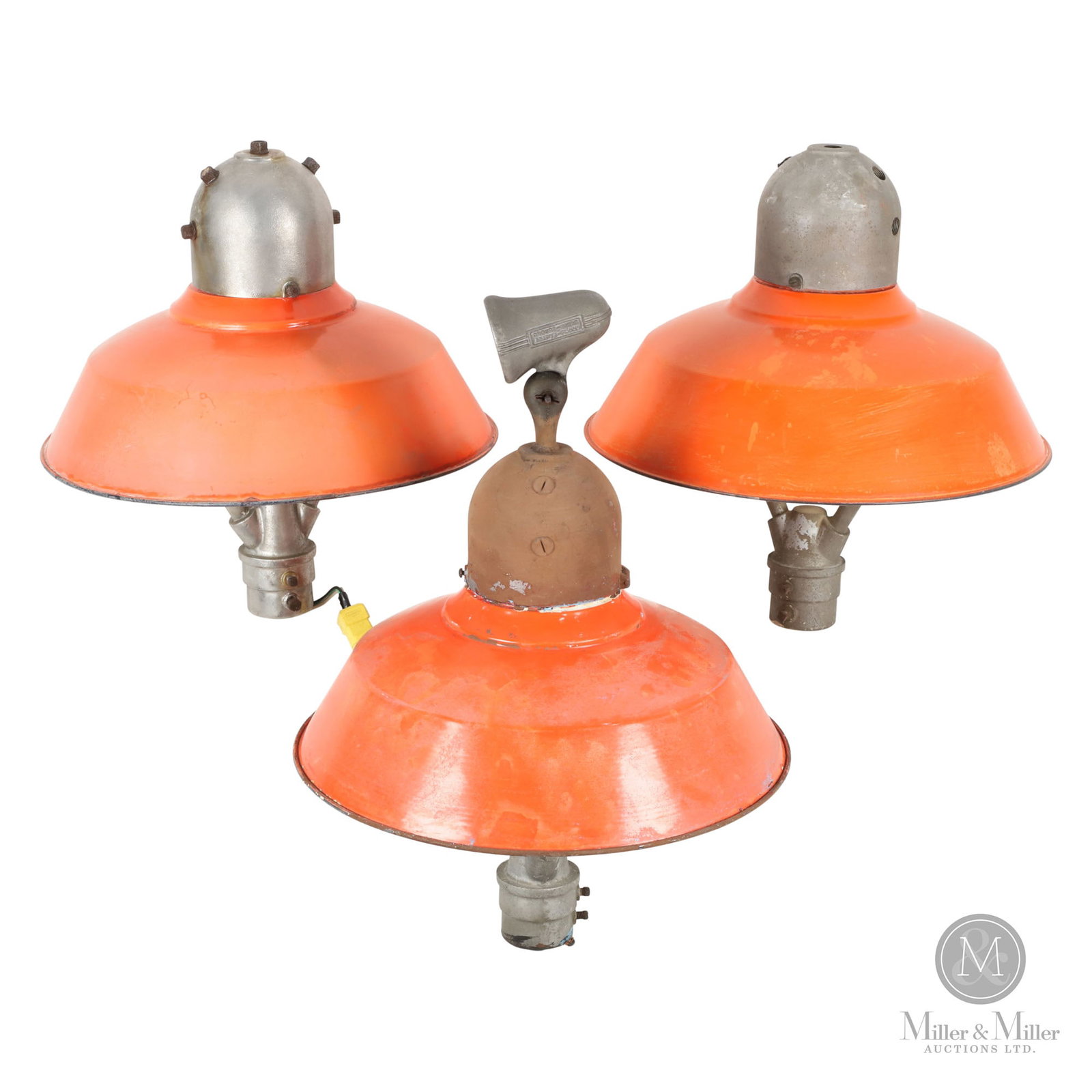 Supertest Gasoline Station "Paul Revere" Light Fixtures: Canadian. 1940s. Porcelain shades. Porcelain Shade: 20" x 20" x 8". From the Syl Rumas Collection, London, Ontario.