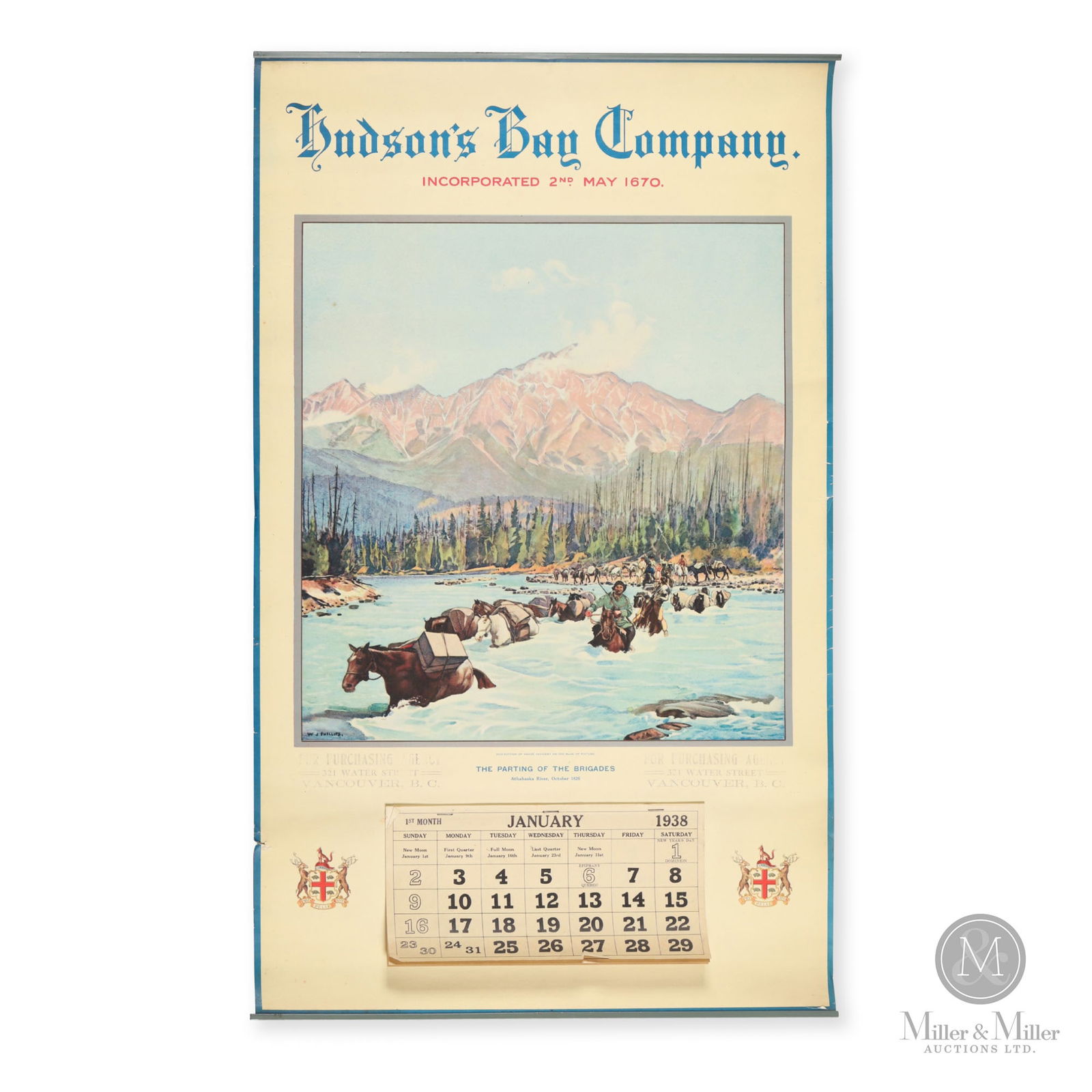 Hudson's Bay Company 1938 Calendar (1 of 10)