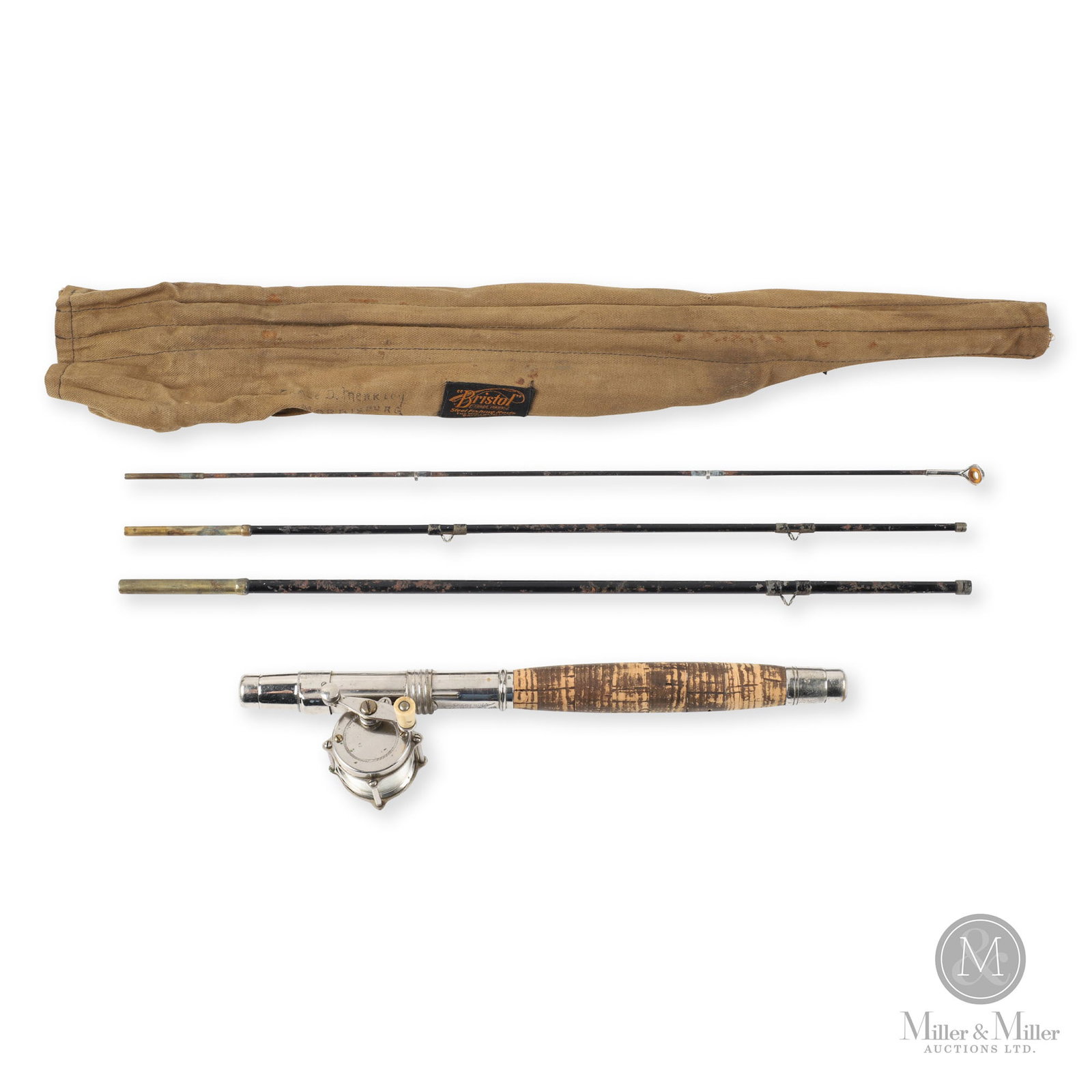 Horton Manufacturing Co Bristol Steel Fishing Rod: American. 1910s. Stamped on rod, "Pat'd Aug 20,...