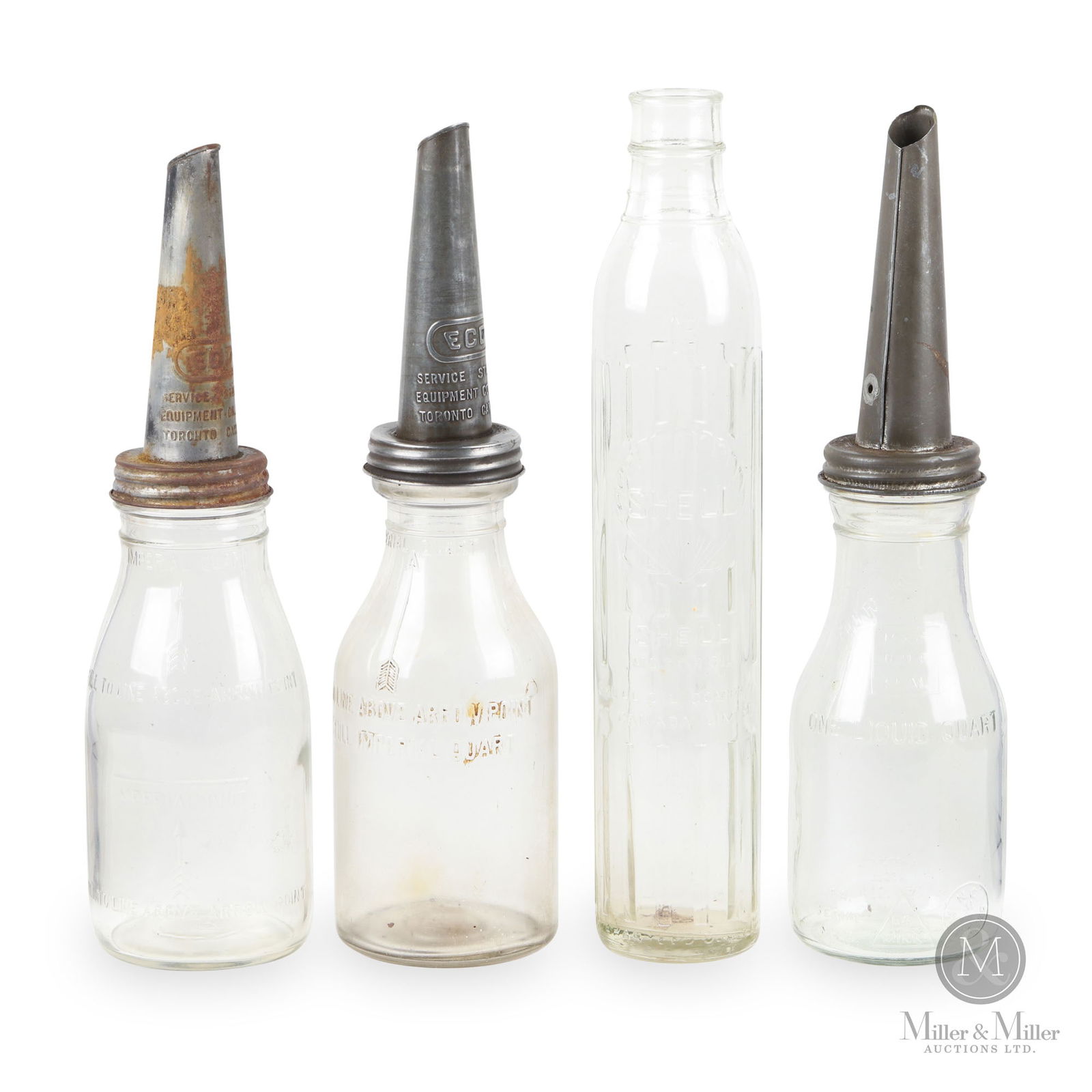 Shell & ECO 1 Quart Motor Oil Bottles (1 of 7)