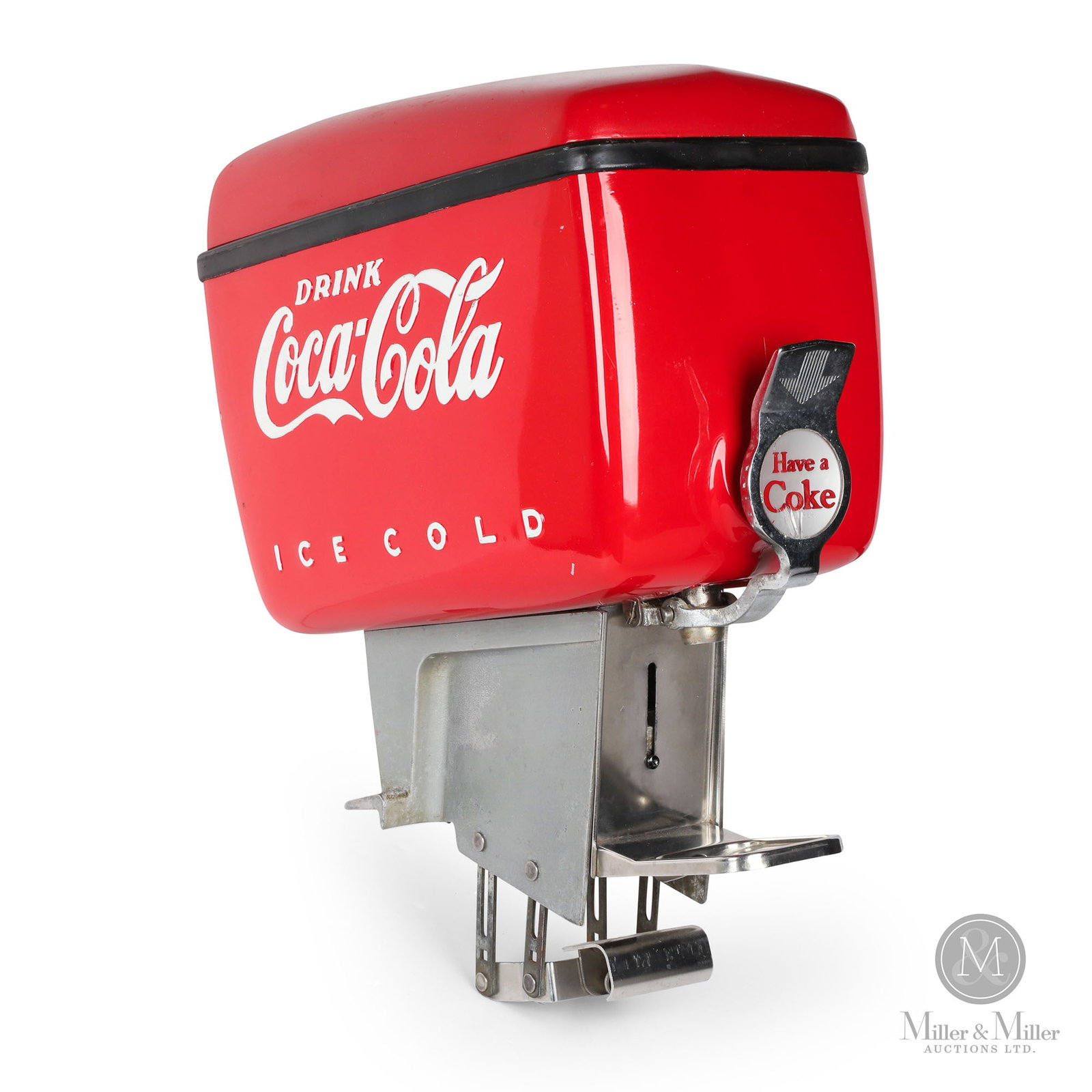Coca-Cola "Outboard Motor" Soda Fountain Dispenser: American. 1940s. Painted steel. 24" x 12" x 20".