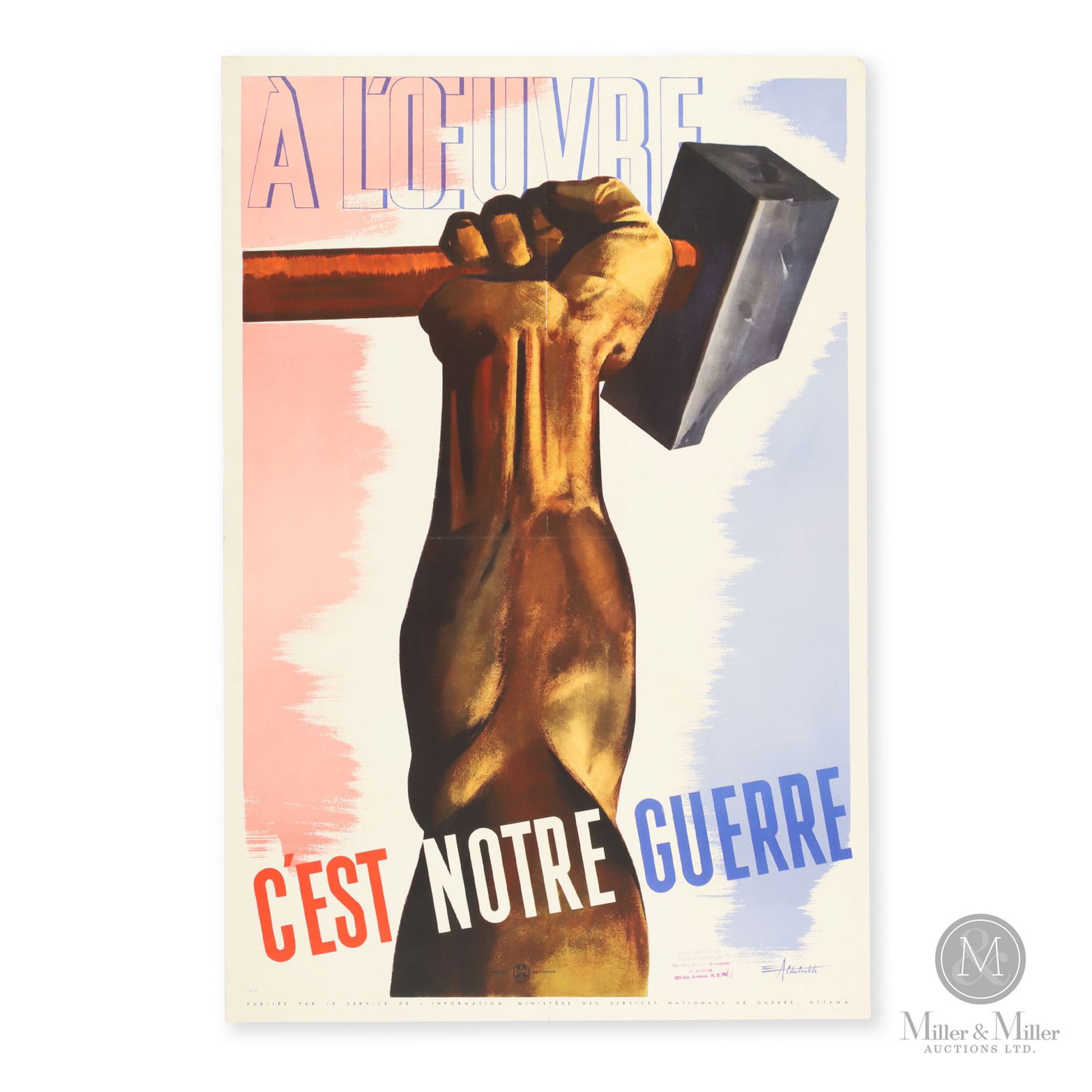 A L'Oeuvre: C'est Notre Guerre WW2 Poster (French Version) (1 of 7)
