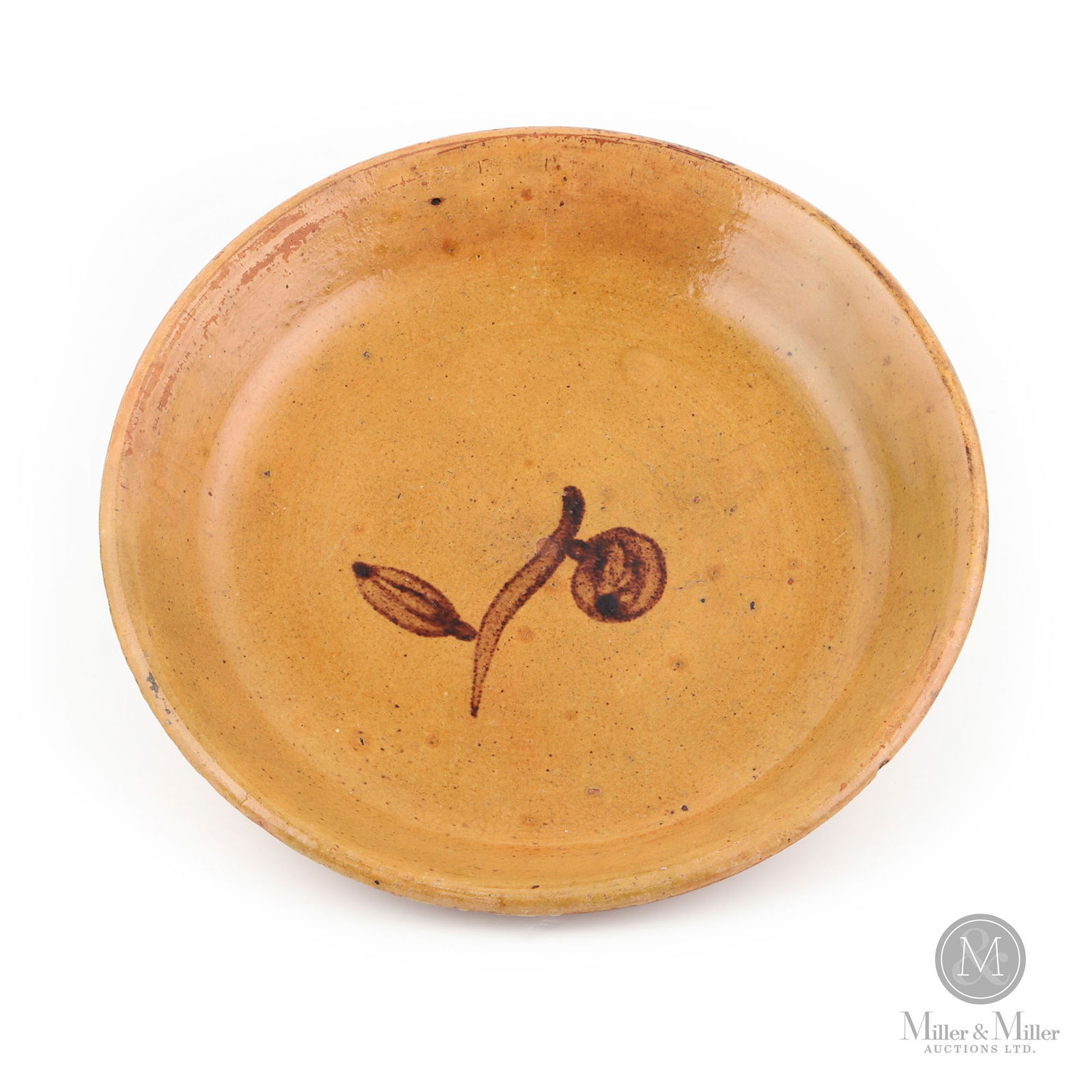 Eby, Conestogo Redware Plate: Conestogo, Ontario. 1870s-1890s. Earthenware. These redware plates are highly coveted by collectors and are reliably attributed to William Eby's pottery in Conestogo, Ontario (Waterloo County) featuri