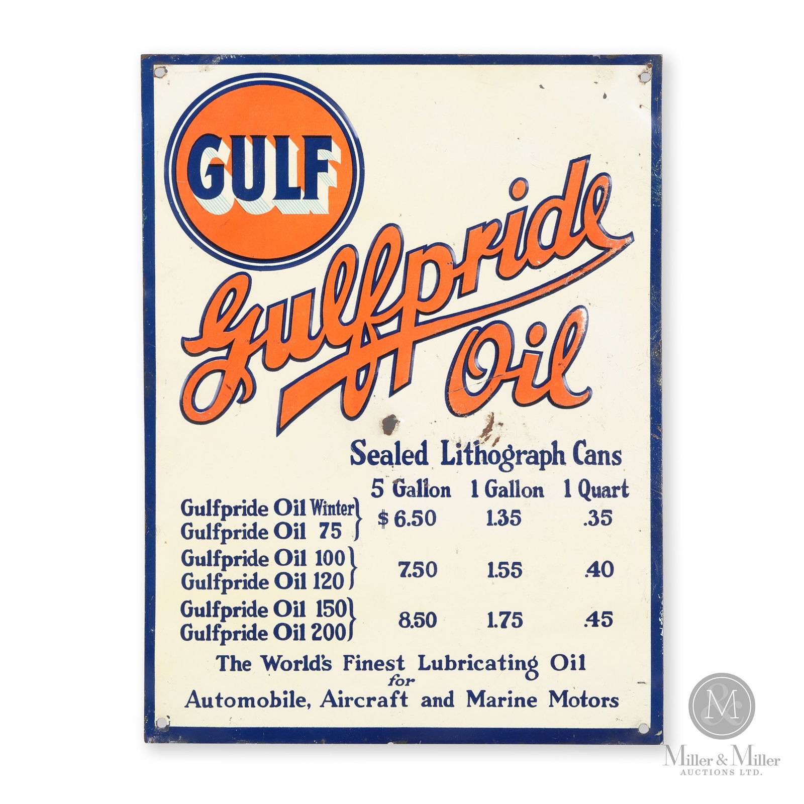 Gulfpride Motor Oil Sign (1 of 5)