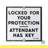 NOS Texaco Restroom "Attendant Has Key" Sign
