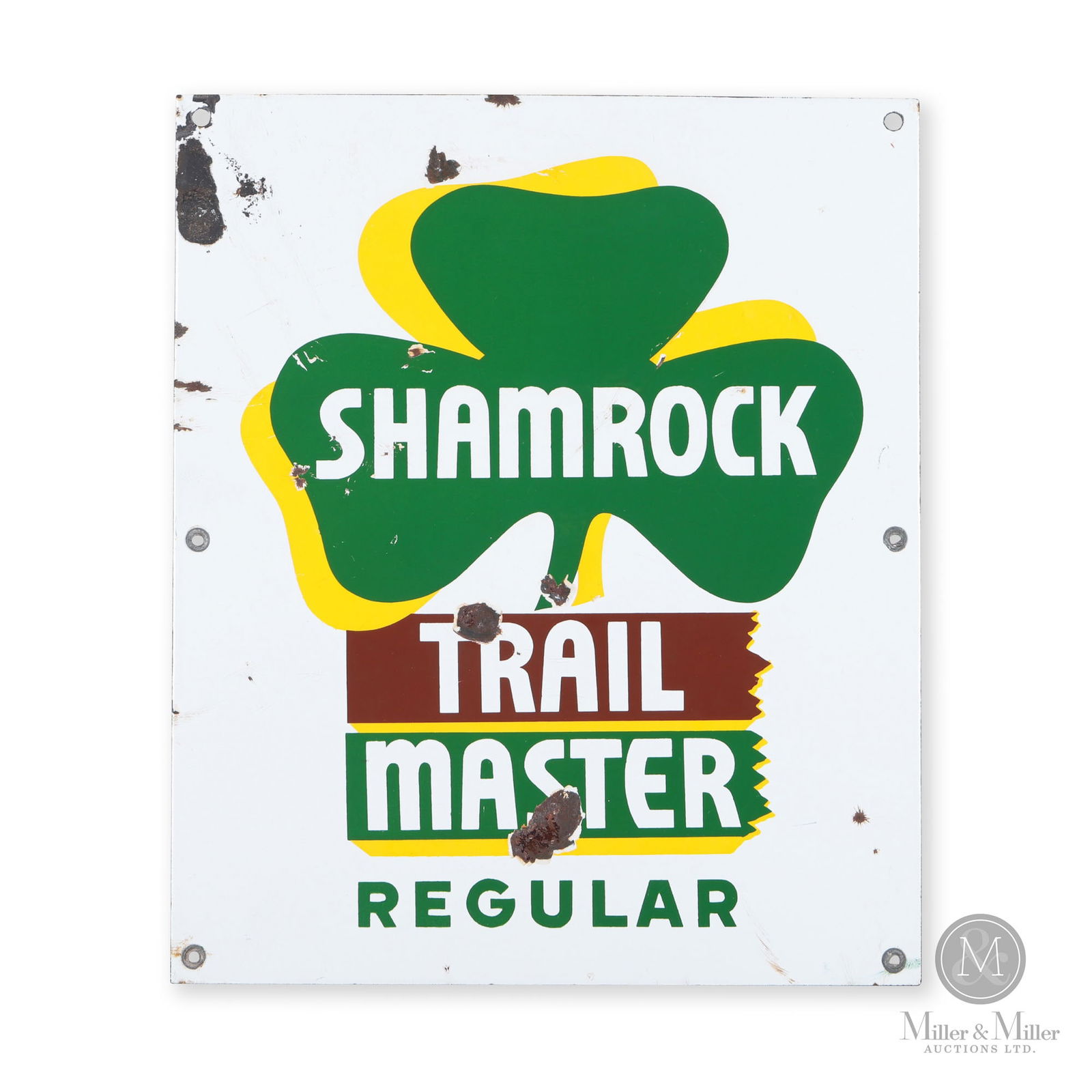 Shamrock Trailmaster Regular Gasoline Pump Sign (1 of 5)