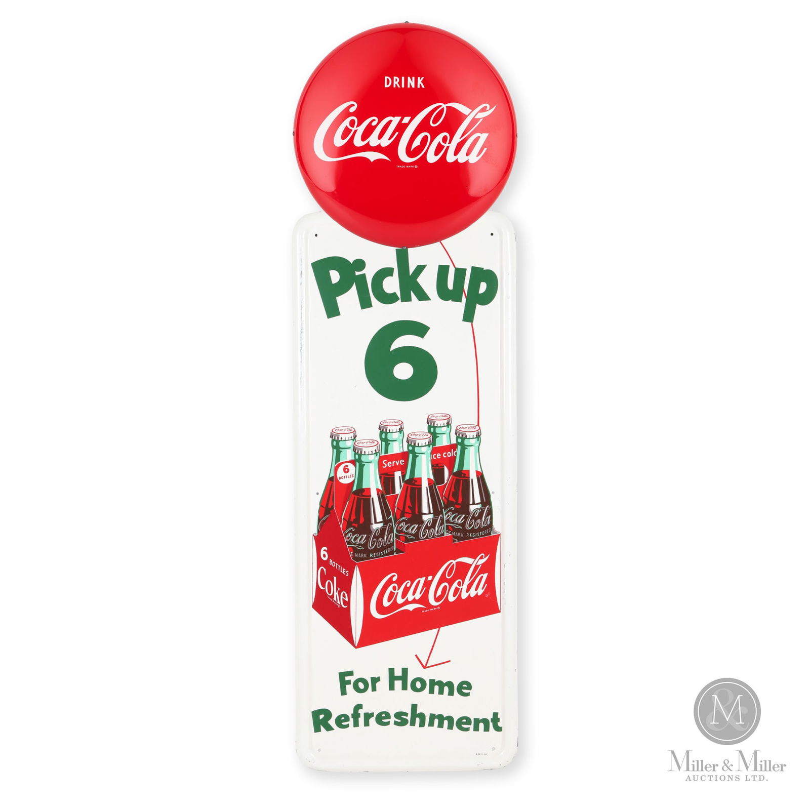 Coca-Cola "Pick Up 6" Pilaster Sign (1 of 16)