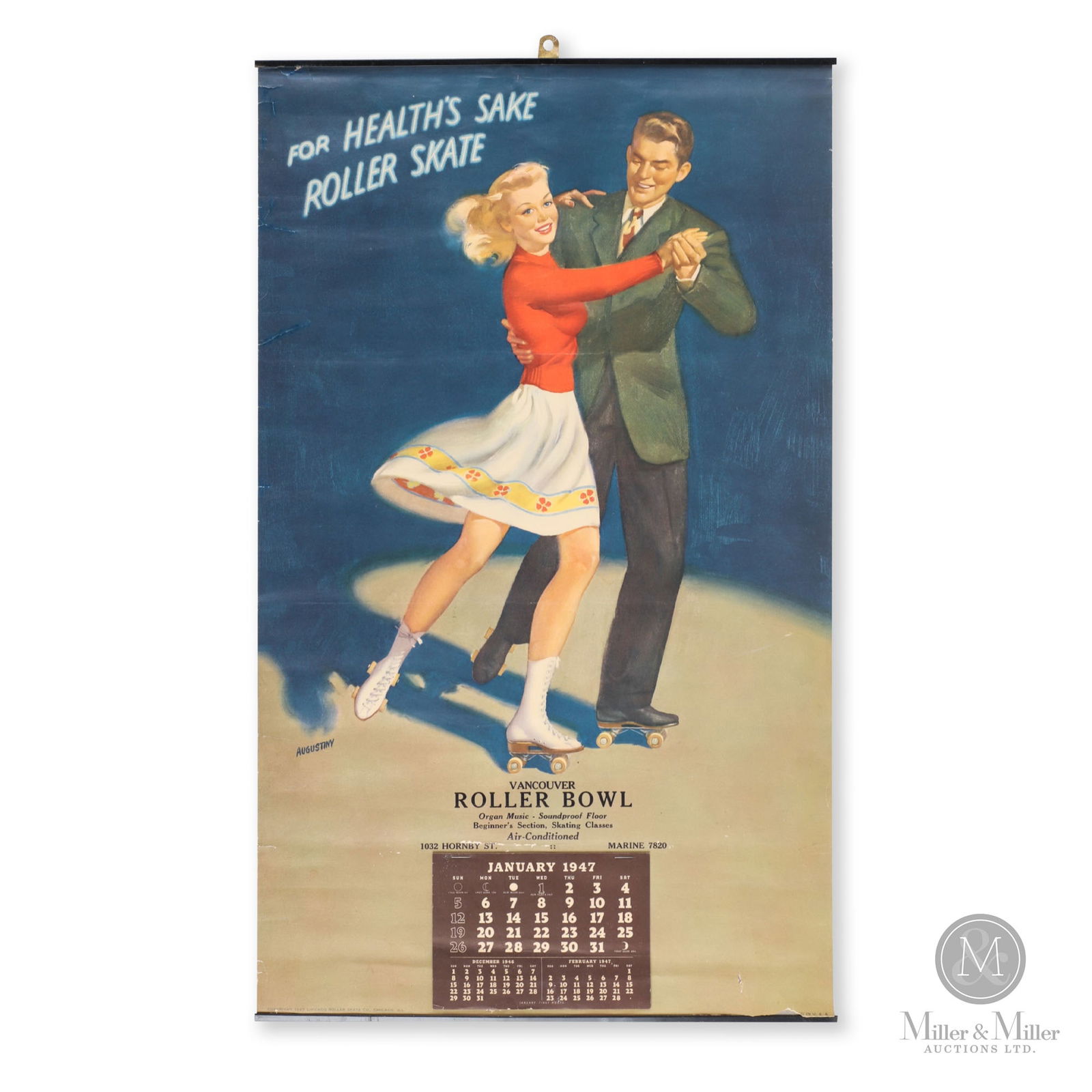 Ronald Reagan & Doris Day  1947 Vancouver Roller Bowl Calendar (1 of 9)