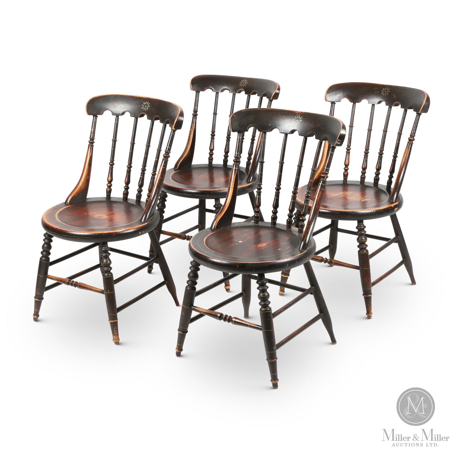 Set of 4 Gunstock Chairs (1 of 10)