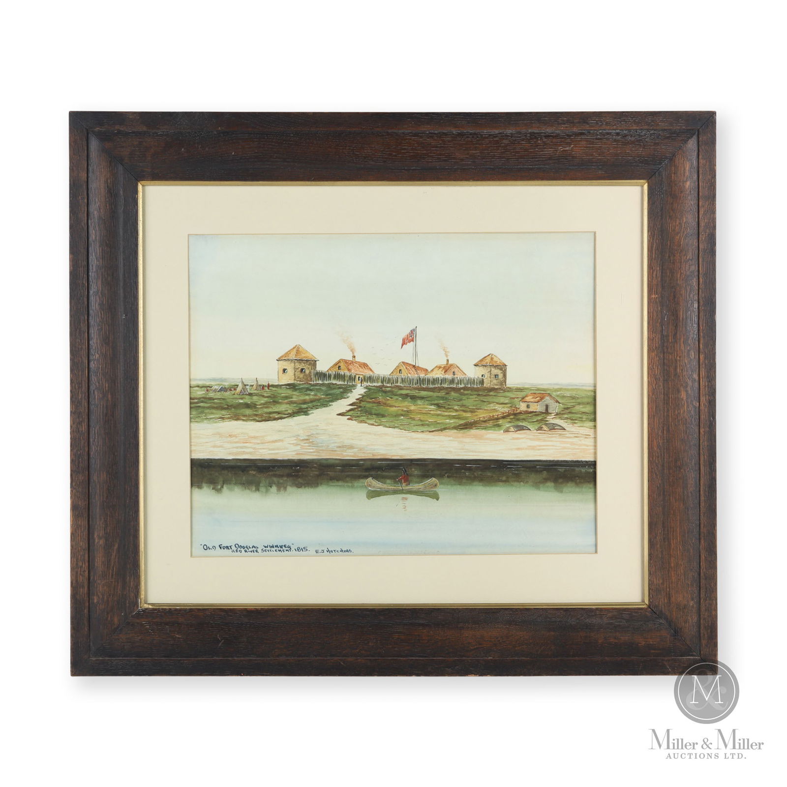 Watercolour of "Old Fort Douglas" by E. J. Hutchins (1880 - 1935) (1 of 5)