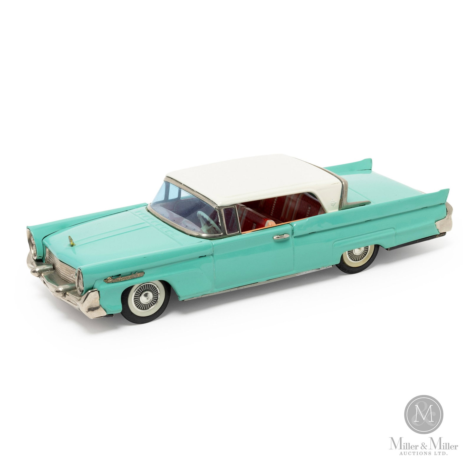 Bandaiya Lincoln Continental: Japanese. 1950s. Bandaiya (now known as Bandai) is considered one of the best Japanese producers of tin toys, often falling into the same category of quality as Mattel and Hasbro. Bandaiya was renamed