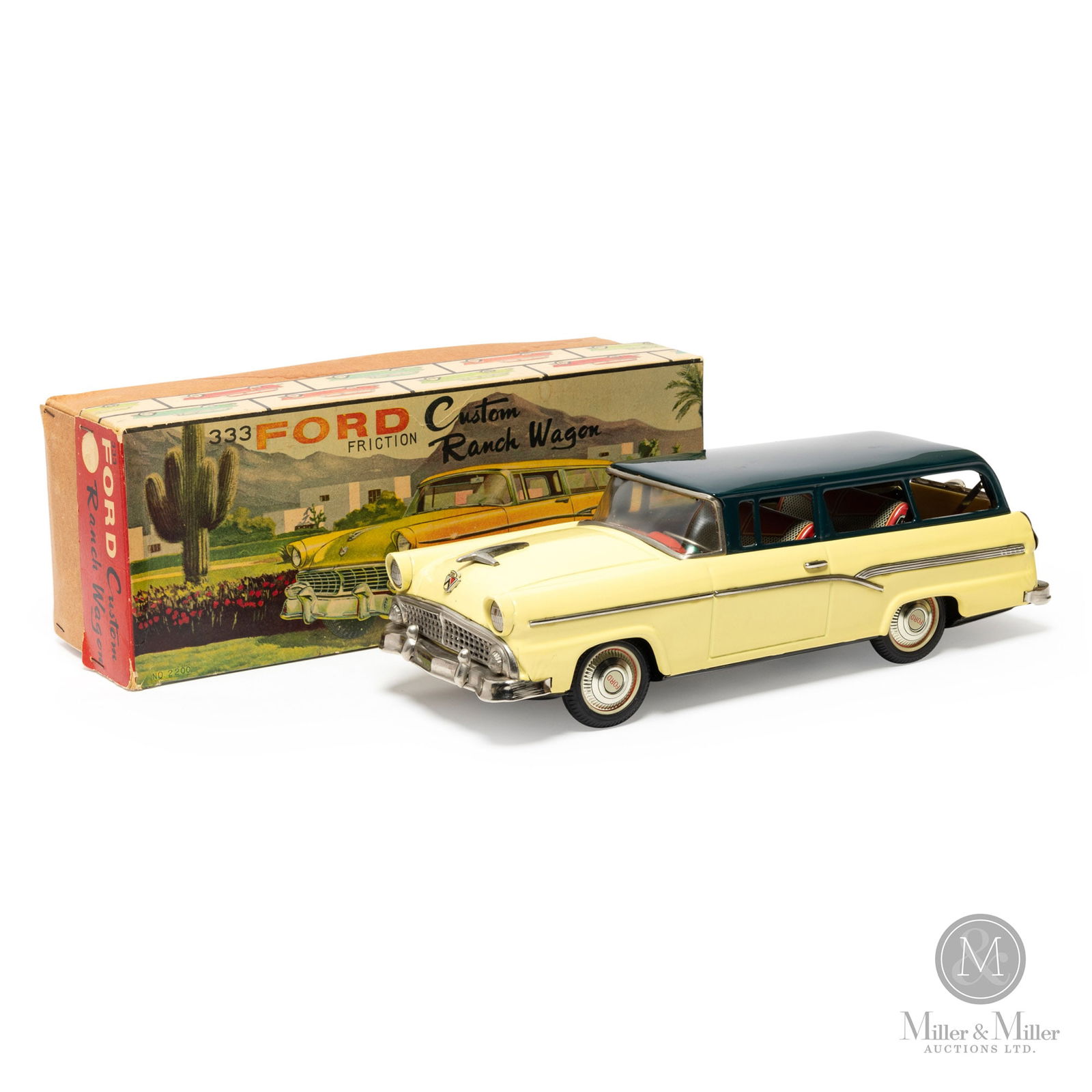 Bandaiya Ford Custom Ranch Wagon No. 333 With Original Box (1 of 14)