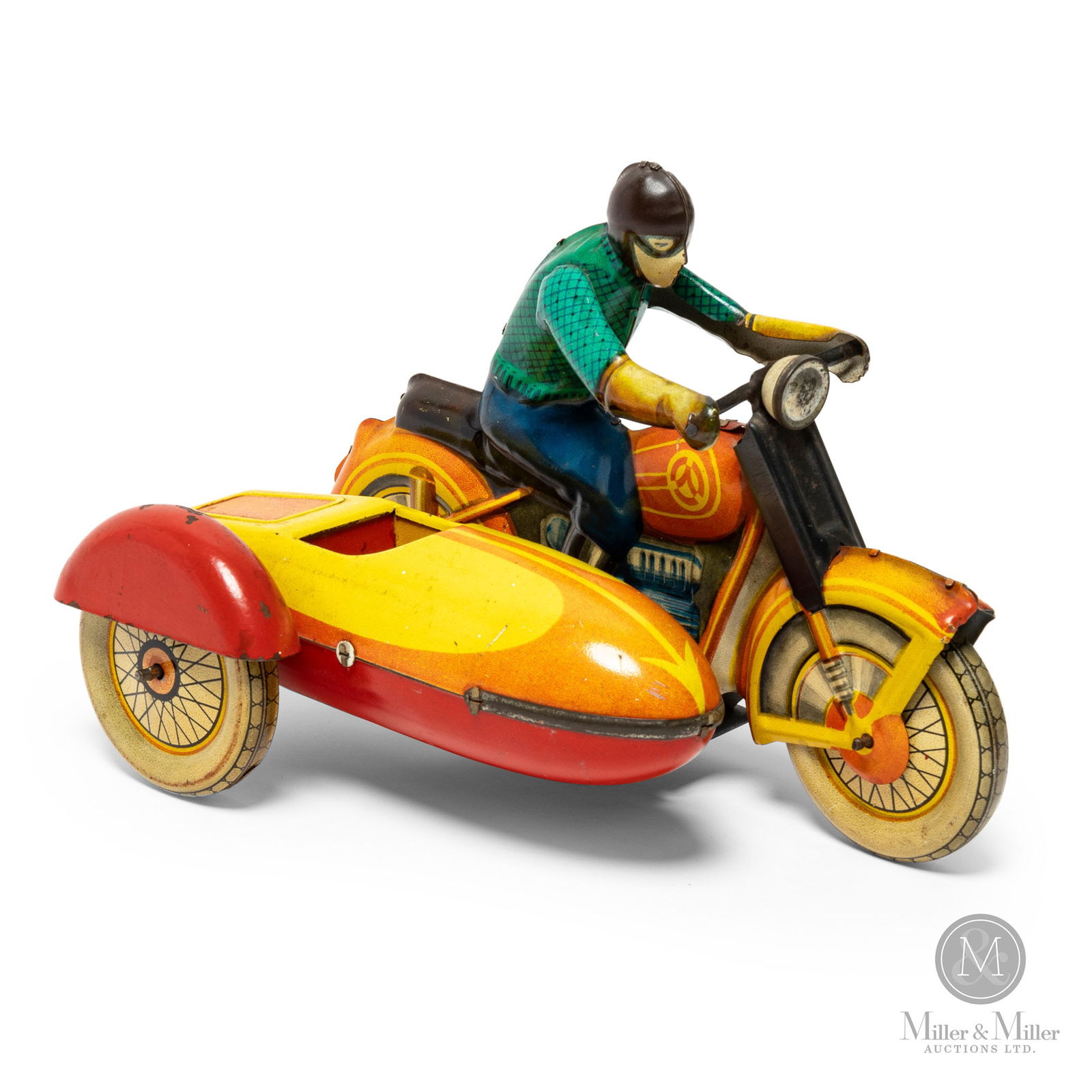 Russian Motorcycle Toy With Sidecar (1 of 8)