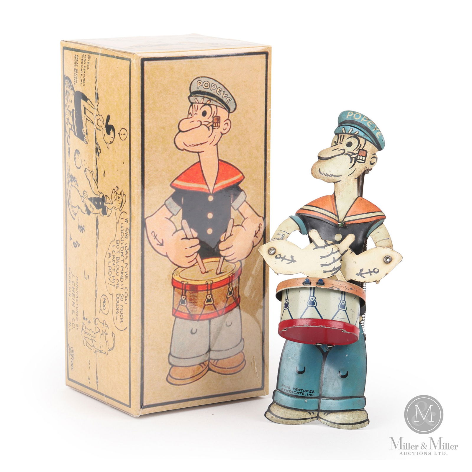 J. Chein & Co. No. 252 Popeye Drummer (1 of 14)