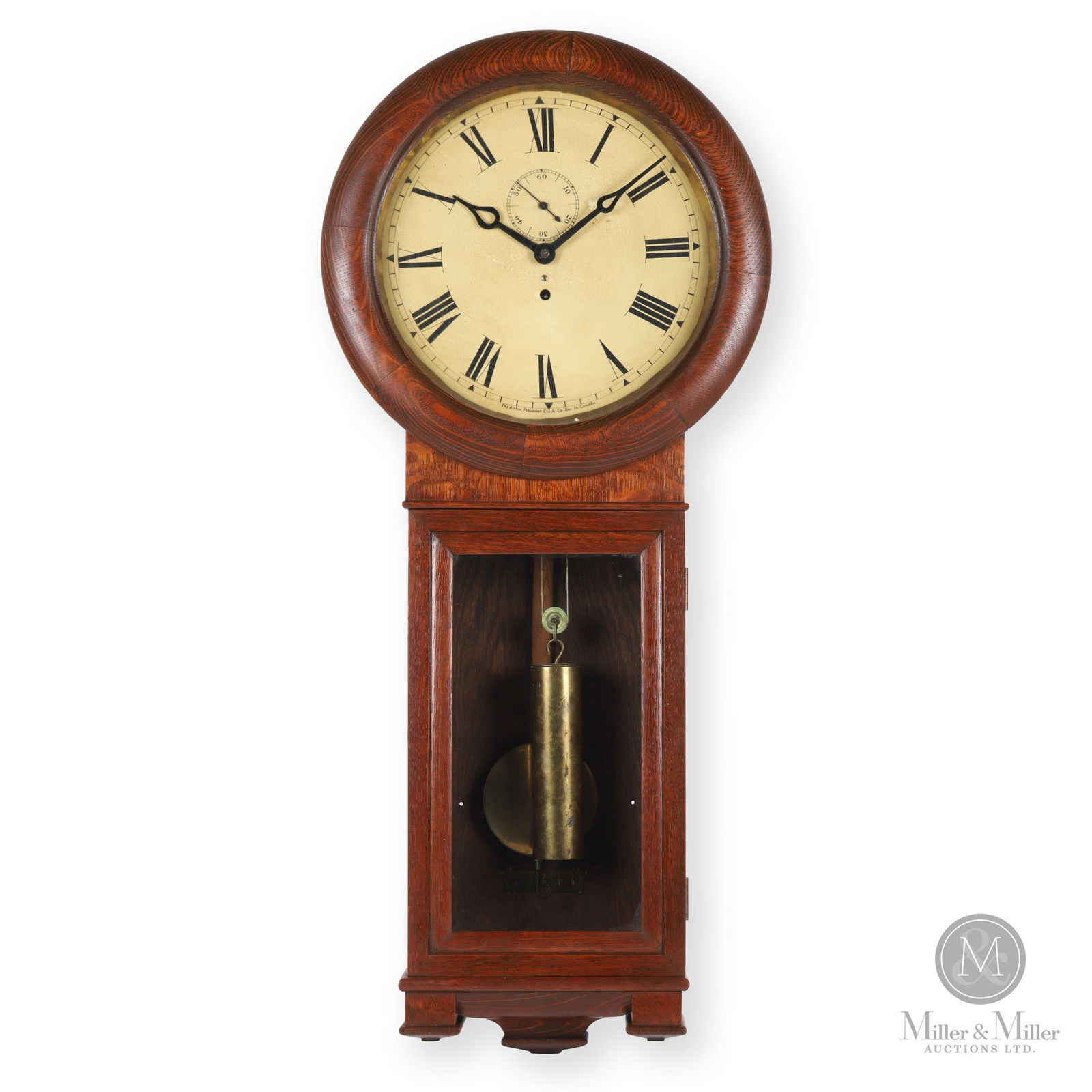 Pequegnat "Regulator #1" Oak Wall Clock (1 of 11)