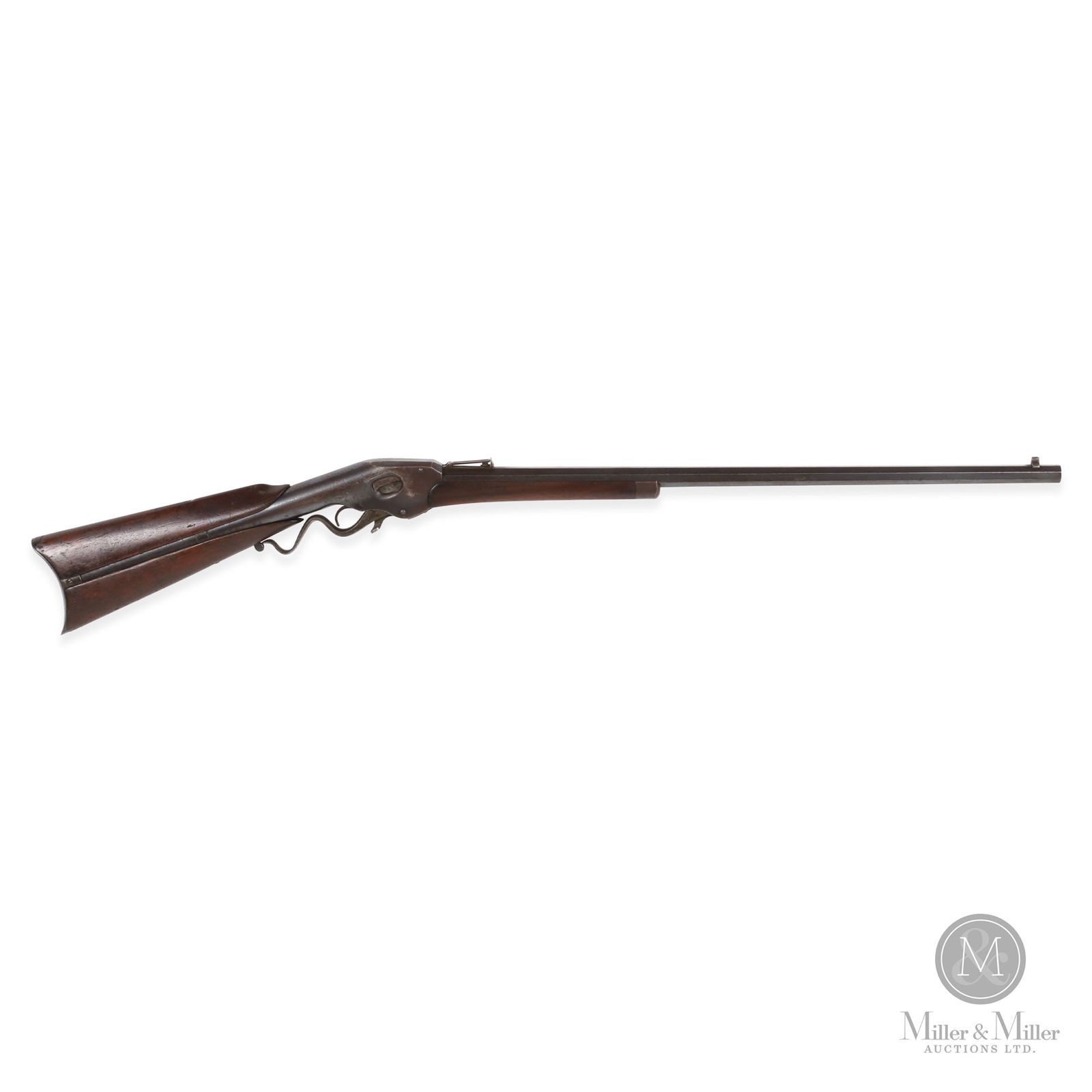 Evans Old Model Repeating Rifle: American. 1873-1879. Stamped, on top and side of barrel. 6" x 47.5" x 1.5". From the Phil Barnett Collection.
