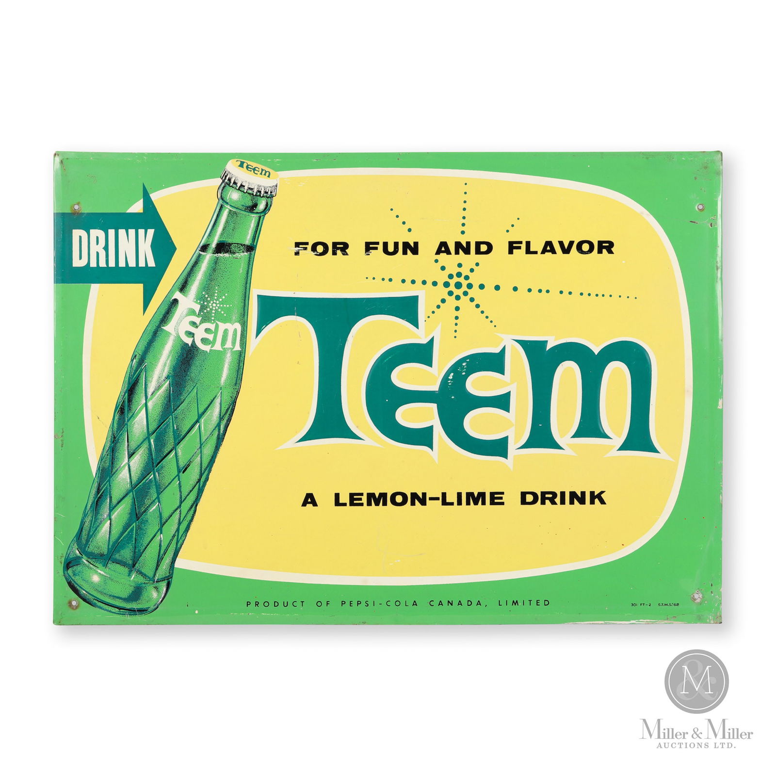 Teem Lemon-Lime 1962 "Fun and Flavour" Sign (1 of 8)