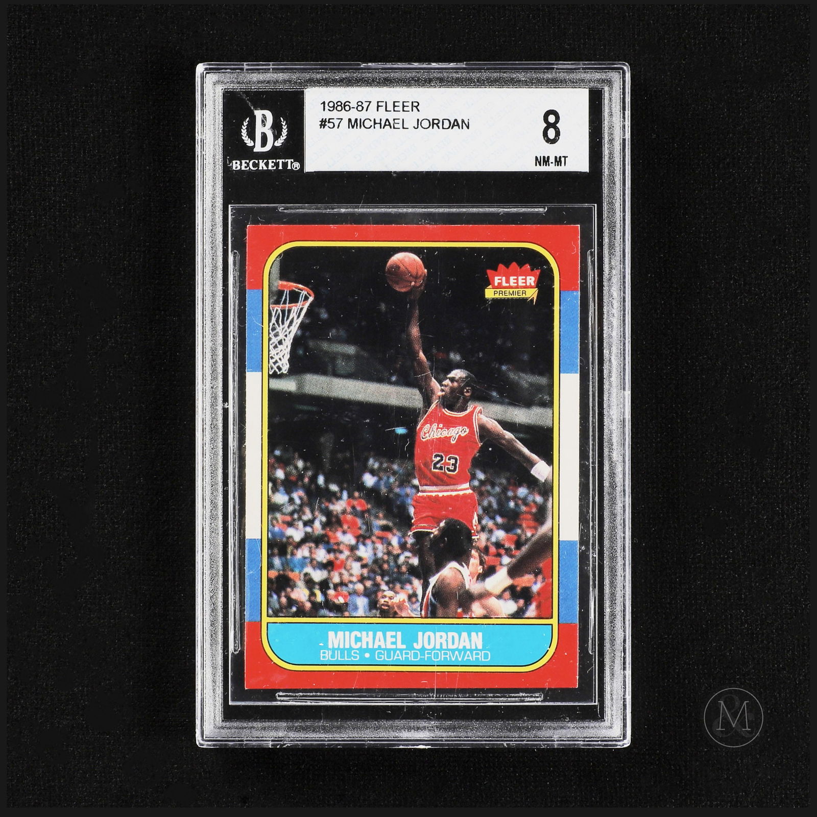 1986-87 Fleer #57 Michael Jordan Rookie Card (Beckett 8 NM-MT) (1 of 2)