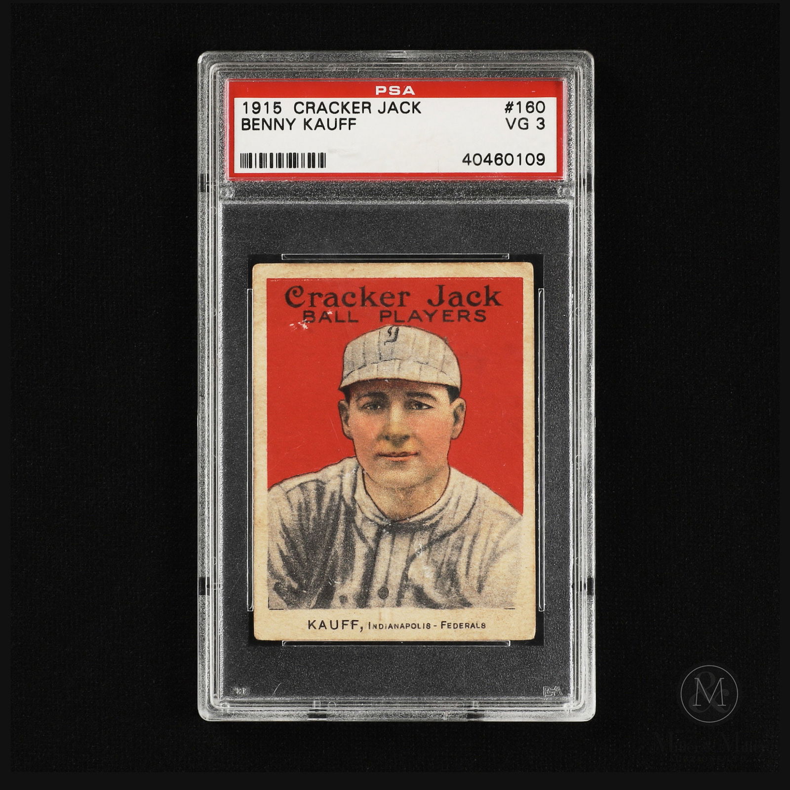 1915 Benny Kauff Cracker Jack Baseball Card #160 (PSA VG 3) (1 of 2)