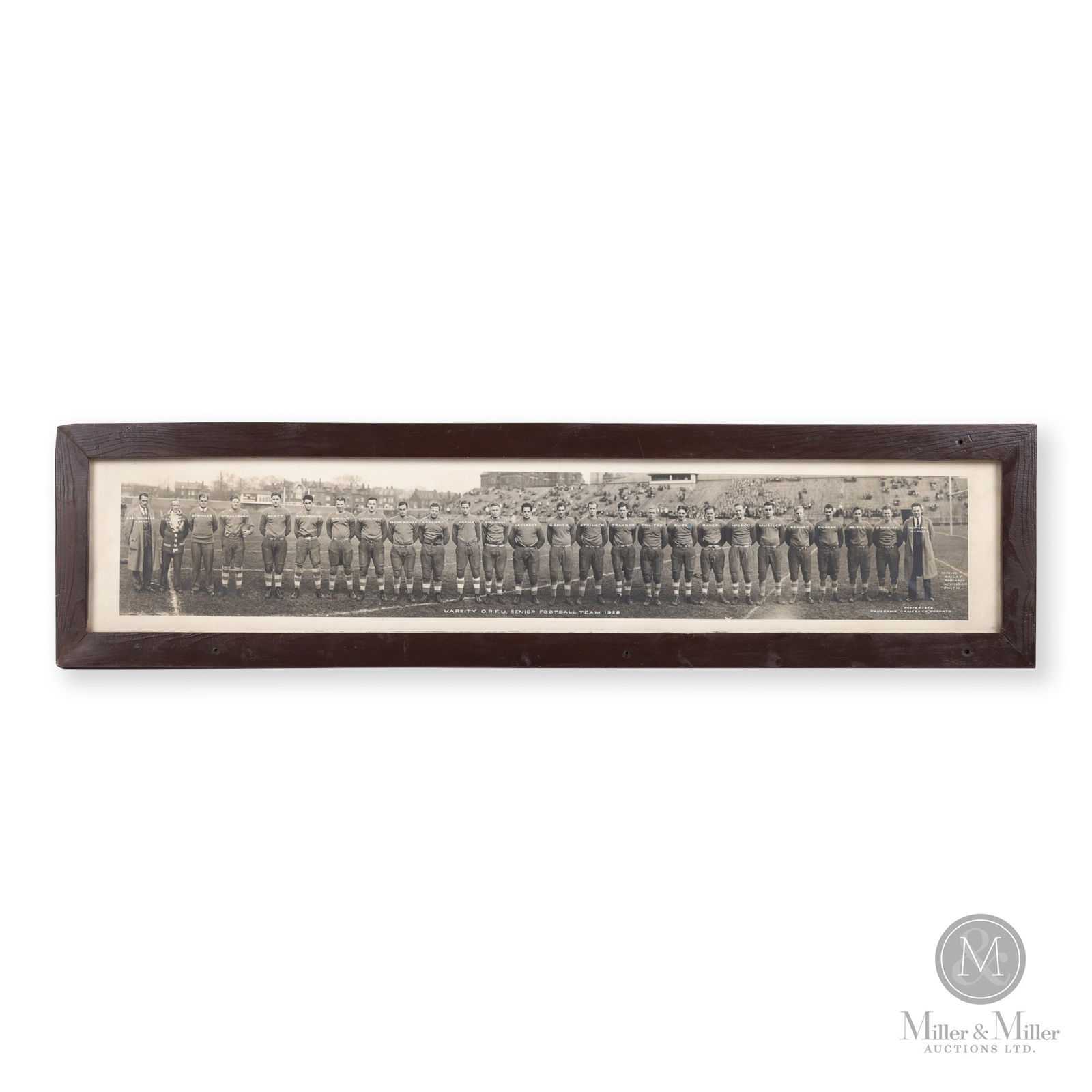 1929 Ontario Rugby Football Union (ORFU) Toronto Senior Varsity Football Team Panoramic Photograph (1 of 7)