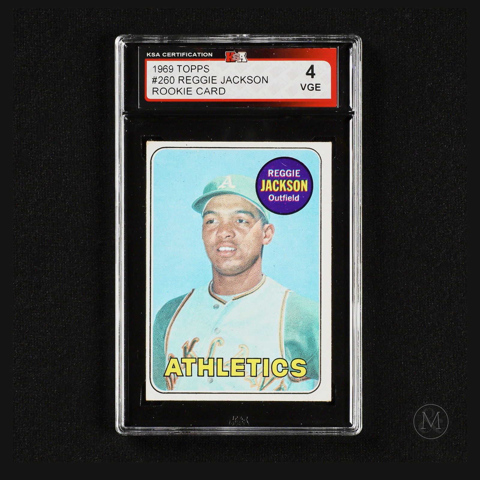 1969 Topps #260 Reggie Jackson Rookie Card (KSA 4 VG-E) (1 of 2)