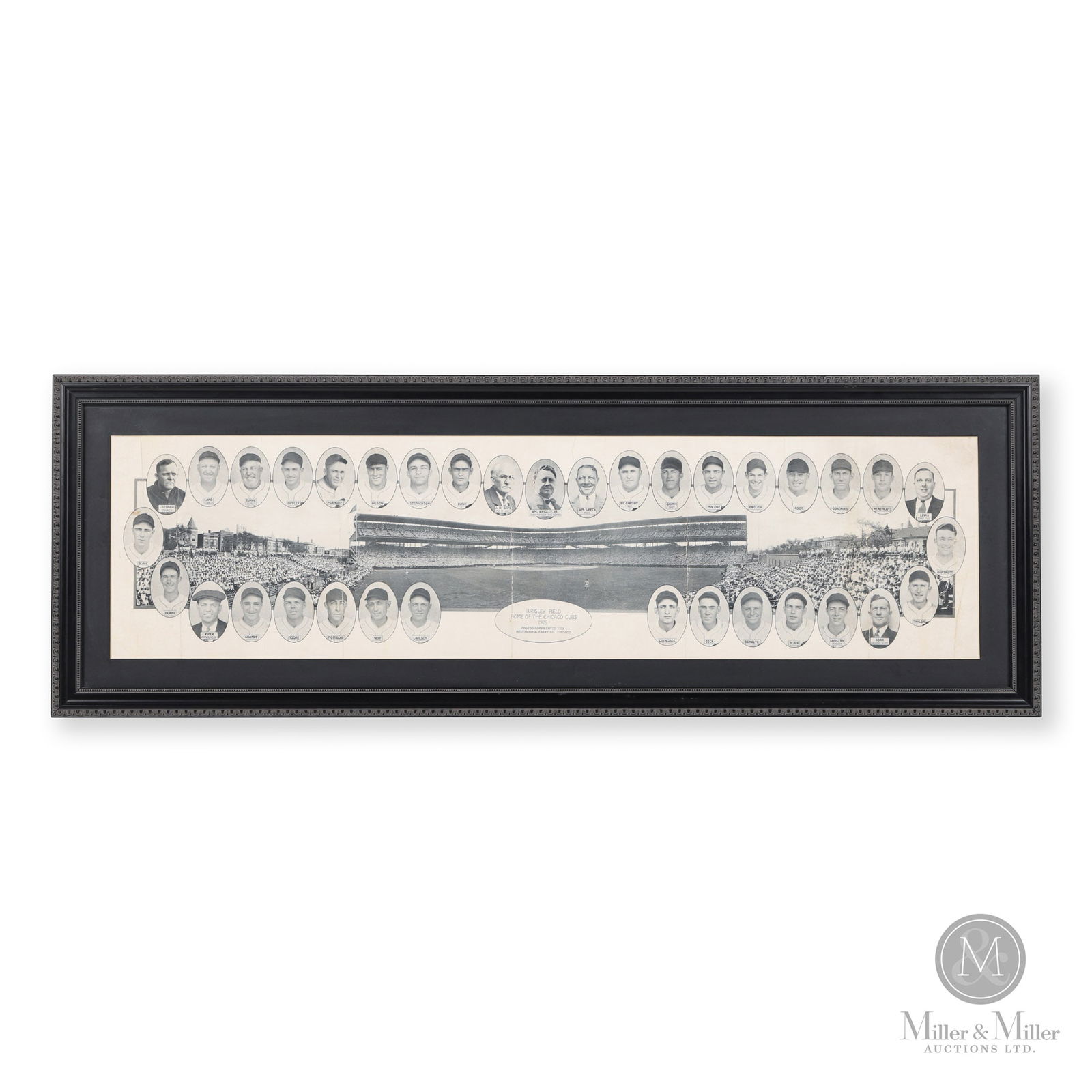 1929 Wrigley Field Panoramic Photograph With Team Headshots (1 of 5)