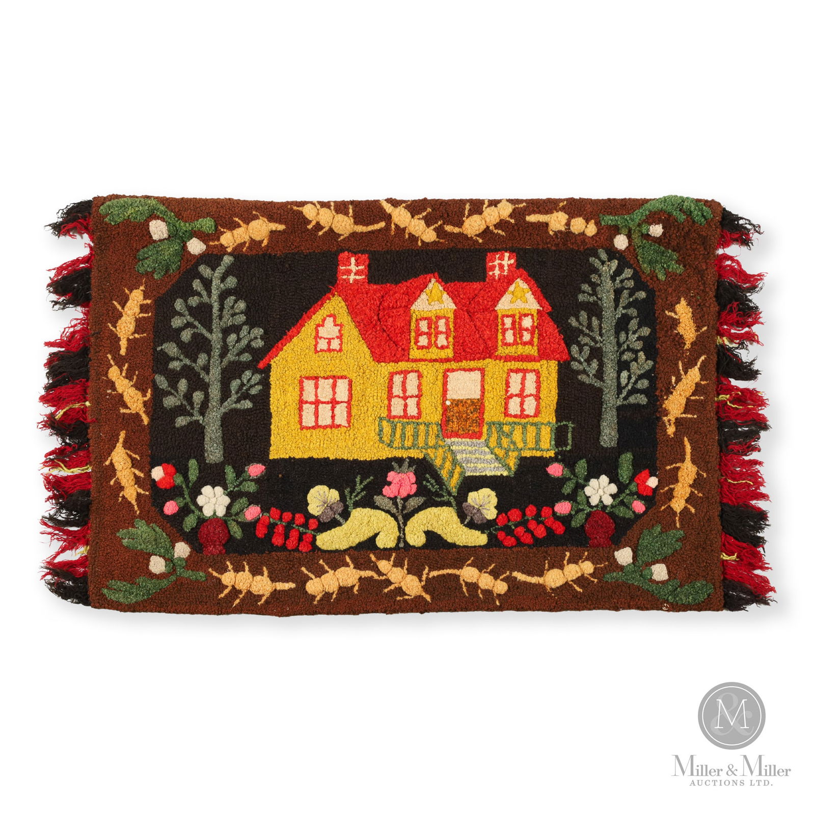 Hooked Mat of Yellow House (1 of 6)