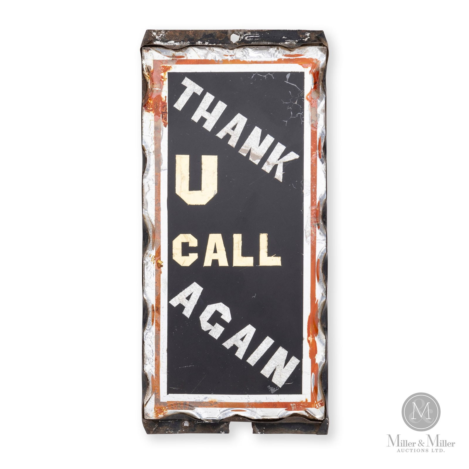 Thank U Call Again Reverse Glass Door Push (1 of 5)