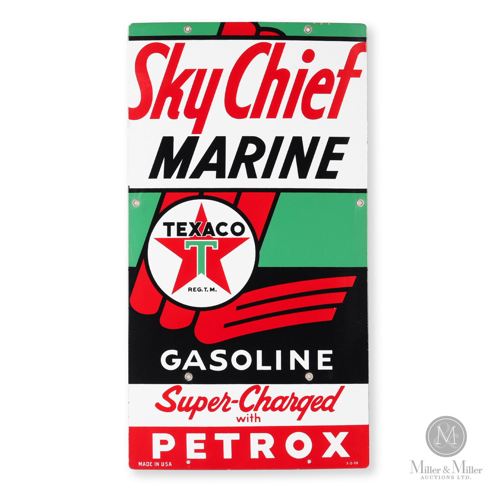 Texaco Sky Chief Marine Gasoline Pump Sign (1 of 8)