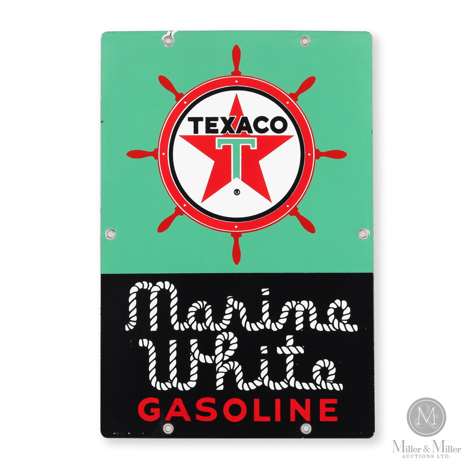 Texaco Marine White Gasoline Pump Sign (1 of 7)