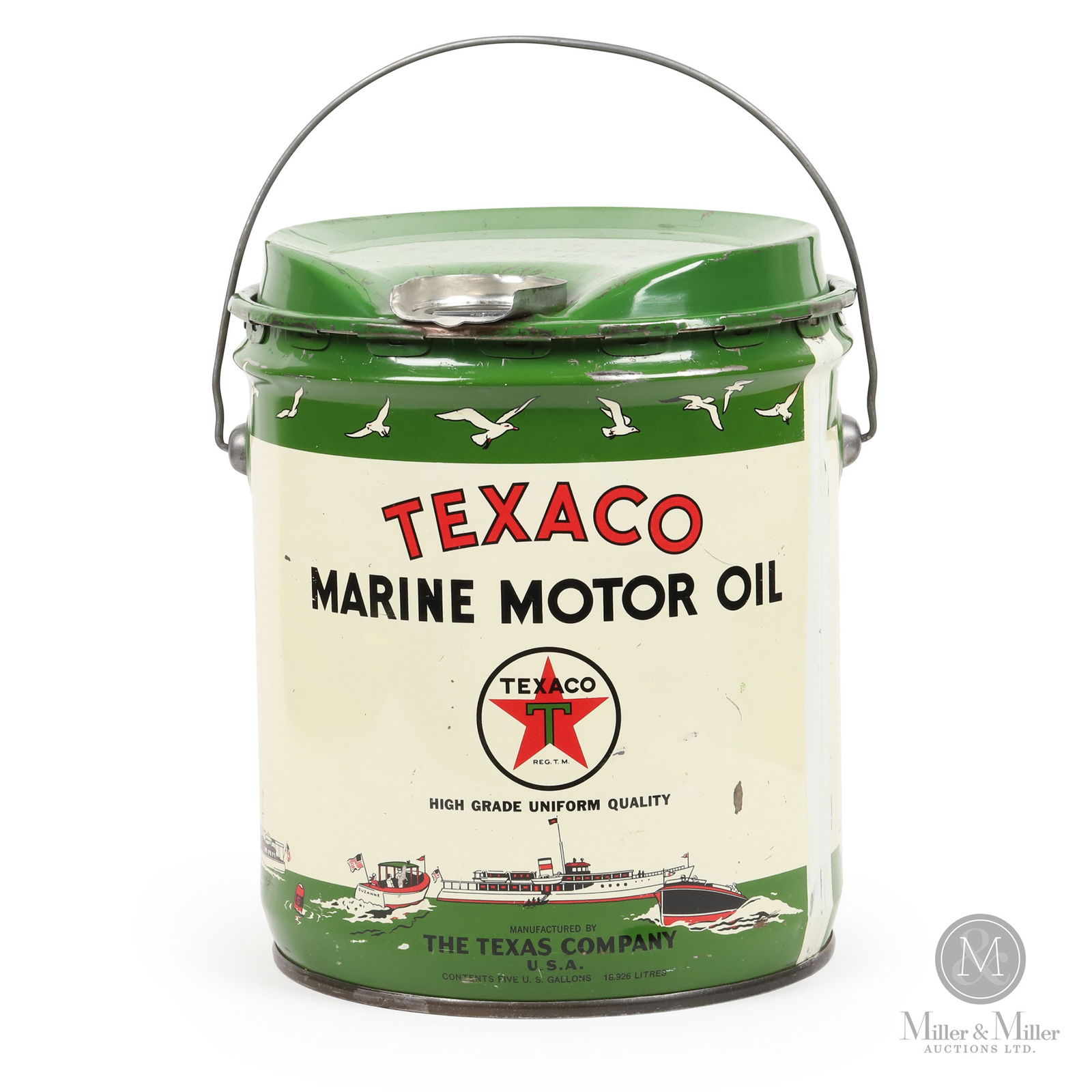 Texaco Marine Motor Oil 5 US Gallon Can (1 of 9)