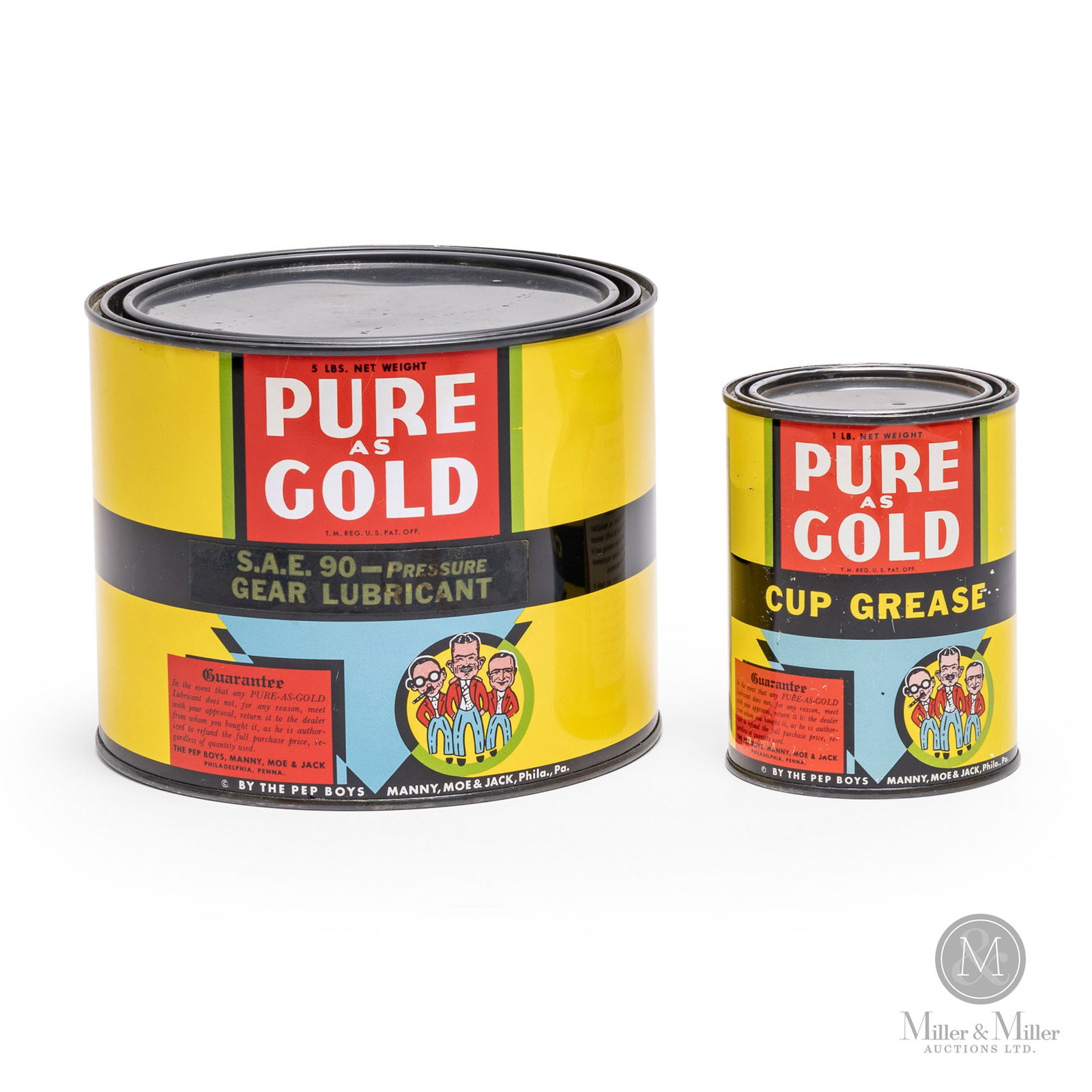 Pep Boys 3lb Gear Lubricant & 1lb Cup Grease Cans (1 of 15)