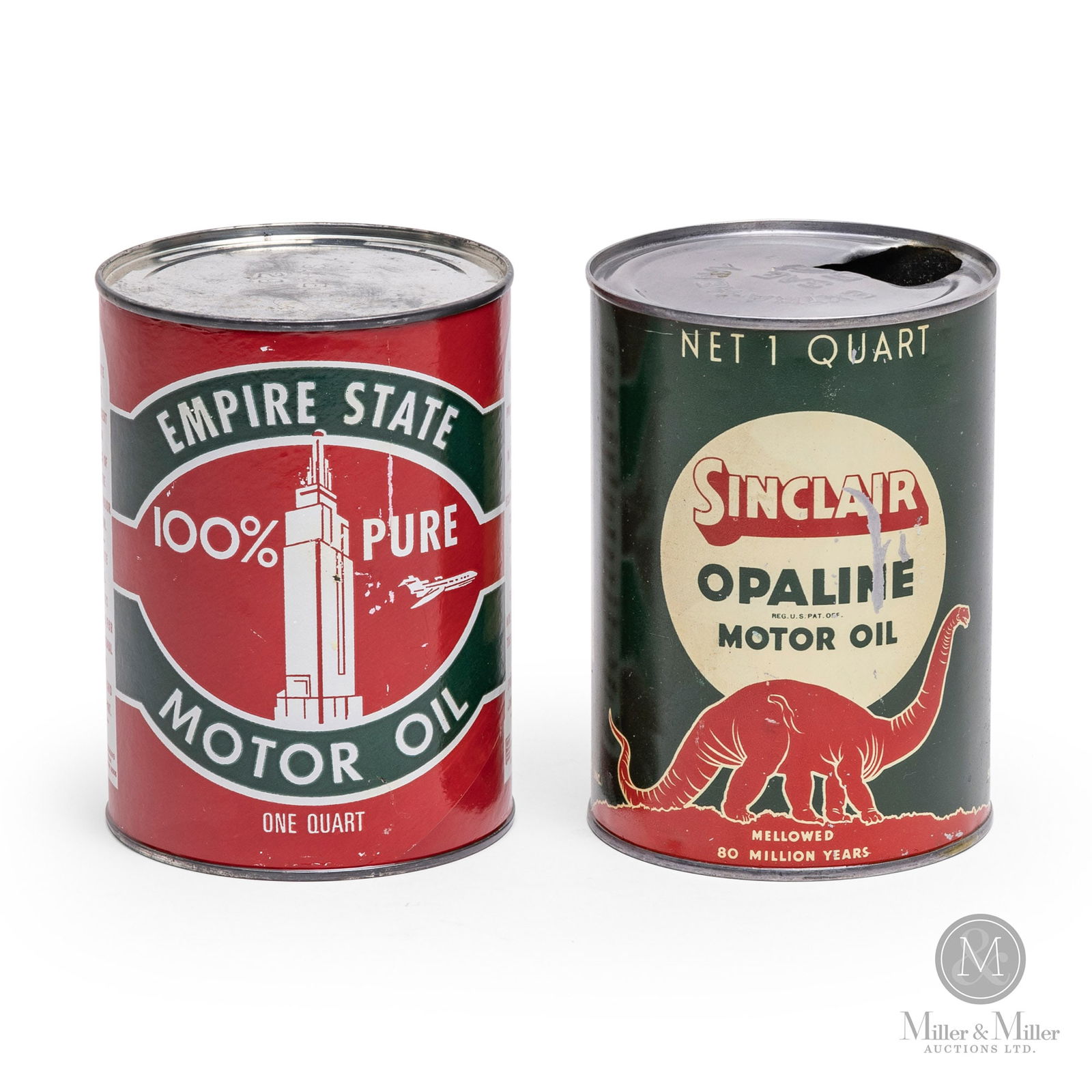 Empire State & Sinclair Motor Oil 1 US Quart Cans (1 of 15)