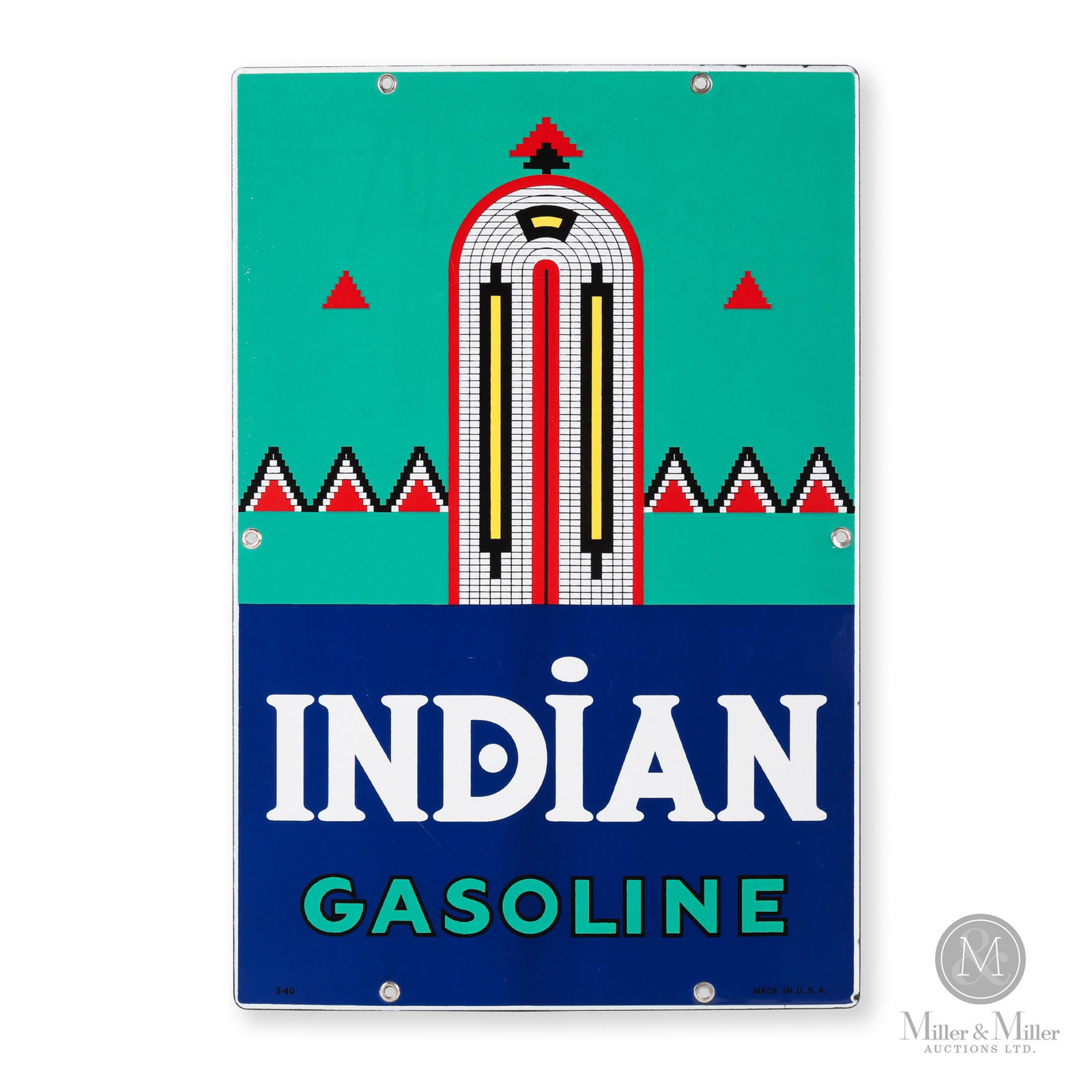 Indian Gasoline Pump Sign (1 of 7)