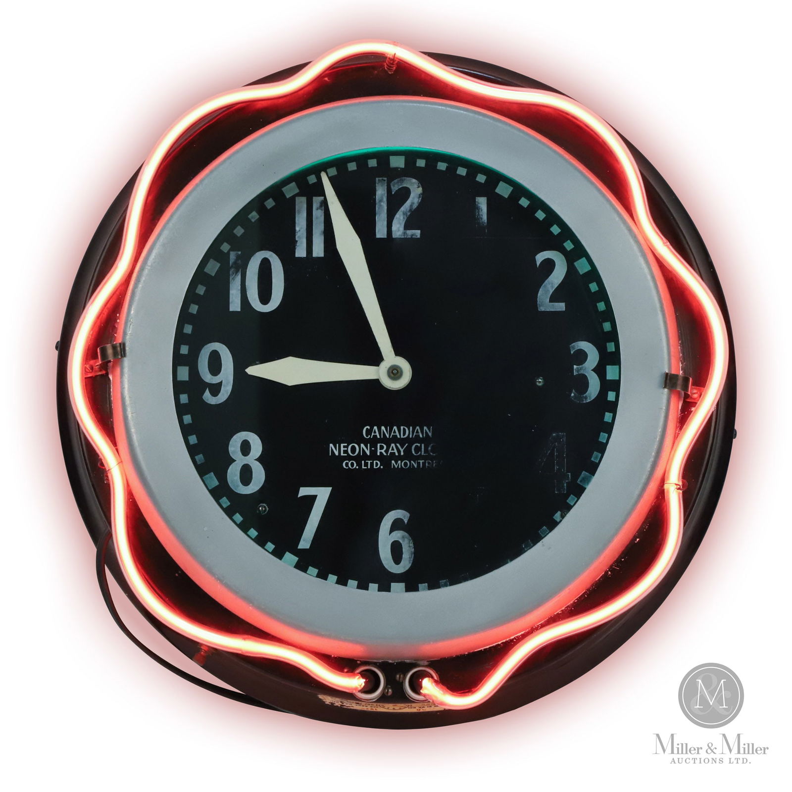 Canadian Neon-Ray Ice Cream Parlour Neon Clock (1 of 10)