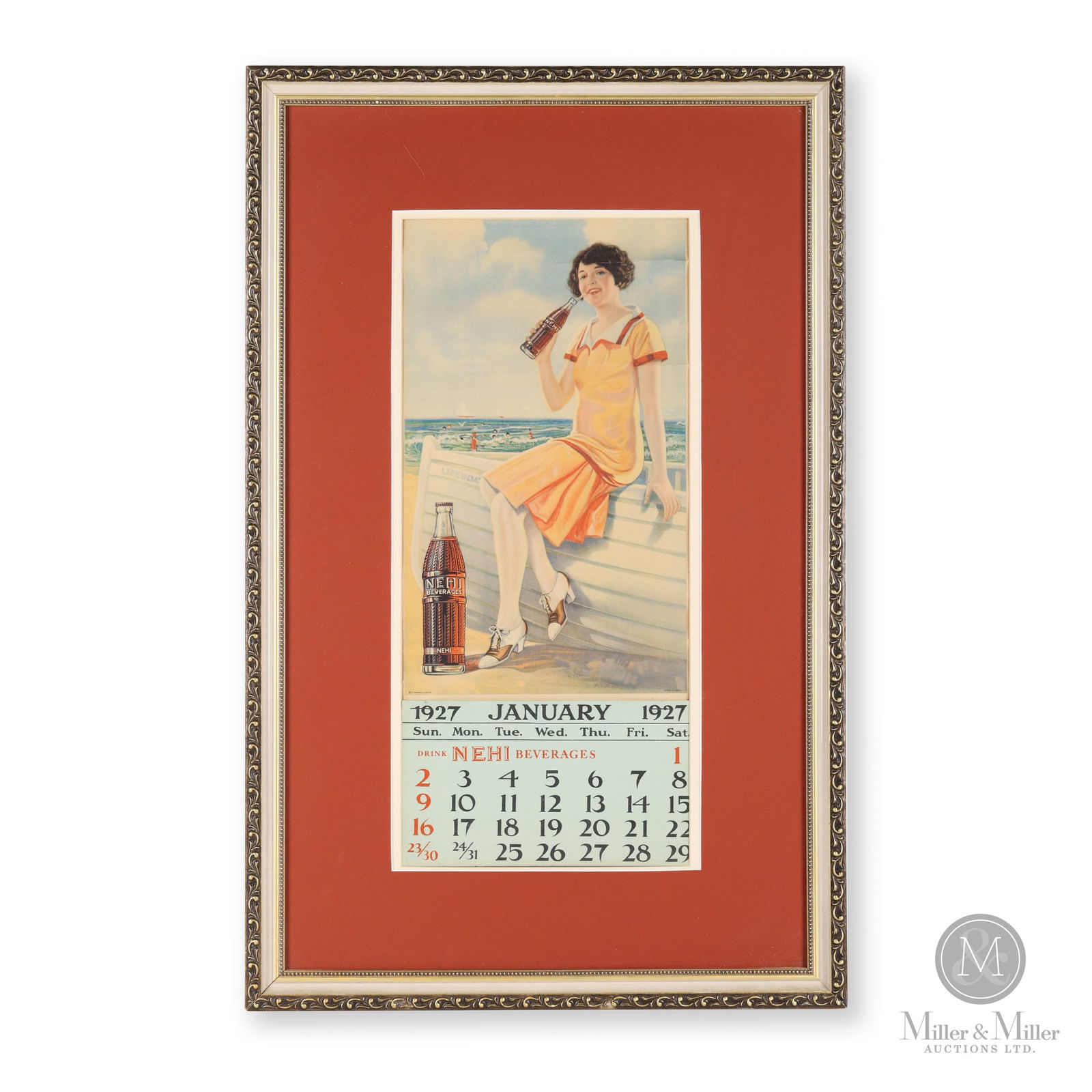 Nehi 1927 "Girl on Lifeboat" Calendar (1 of 6)