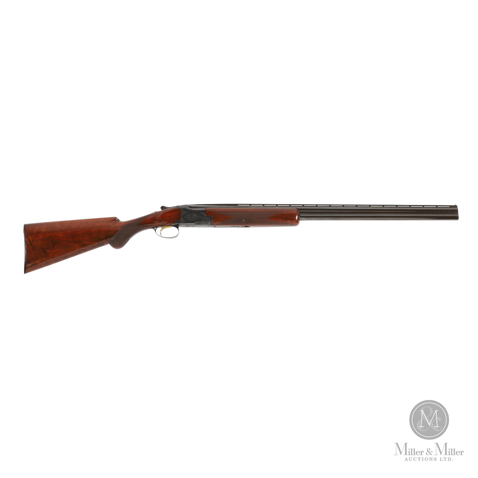 Belgium Browning Superposed Grade 1, 20 Gauge O/U Shotgun: American. C. 1961. Non-Restricted. Valid PAL required to purchase if in Canada. Serial No. 22816 with 28 inch narrow vent ribbed barrels. Chambered for 2 & 3/4 and 3 inch shells with barrels factory c