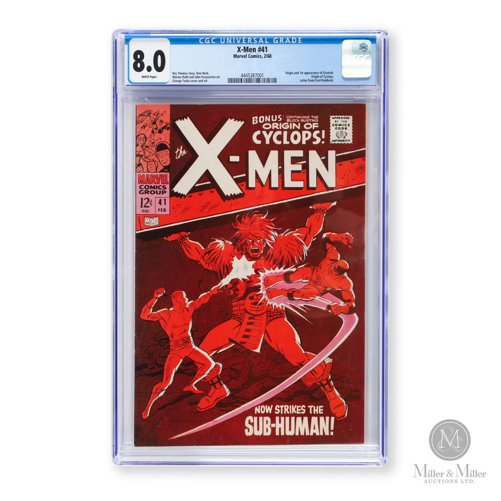 Marvel, X-Men #41 1968 CGC 8.0 (1 of 3)