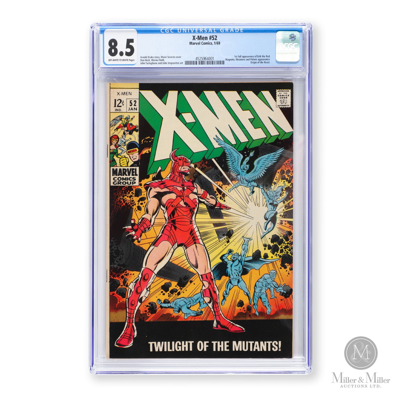 Marvel, X-Men #52 1969 CGC 8.5 (1 of 3)