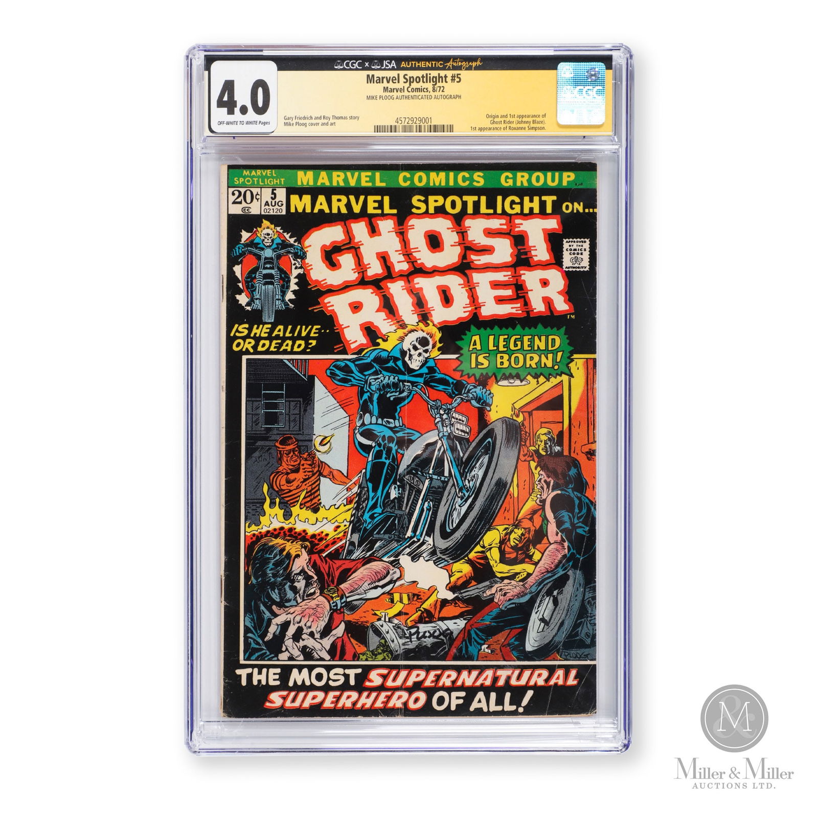 Marvel Spotlight #5 CGC / JSA 4.0 Mike Ploog SS (1 of 3)