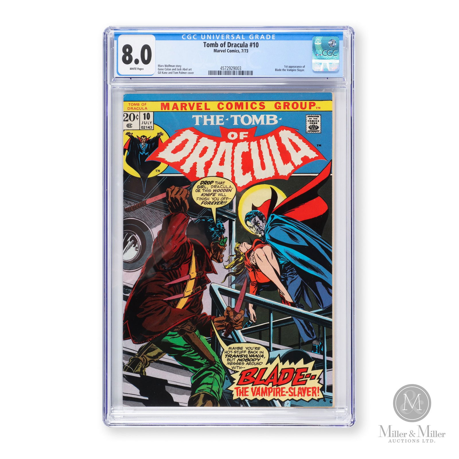 Marvel, Tomb of Dracula #10 CGC 8.0 (1 of 3)
