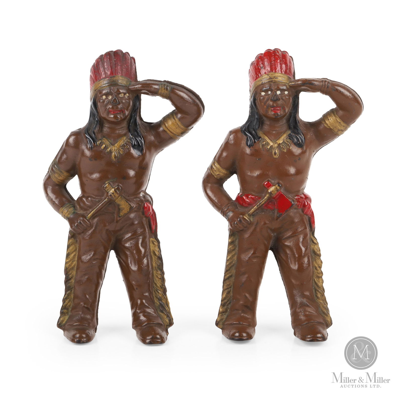 Indian With Tomahawk Still Banks By Hubley Mfg Co. (1 of 5)