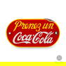 Coca-Cola French Horizontal Door Push Sign