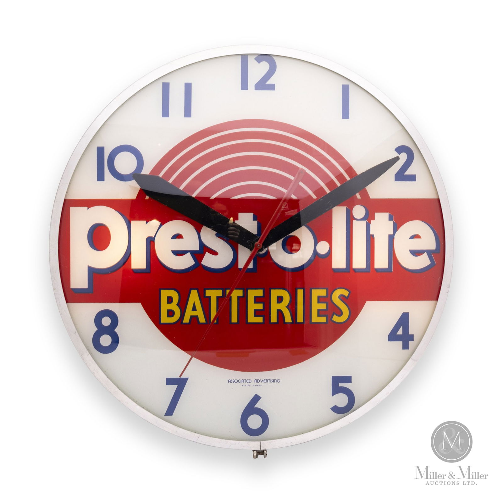 Prest-o-lite Batteries Lighted Clock (1 of 8)