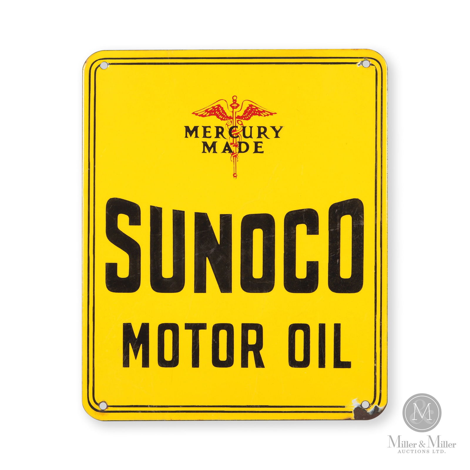 Sunoco "Mercury Made" Motor Oil Lubester Sign (1 of 4)